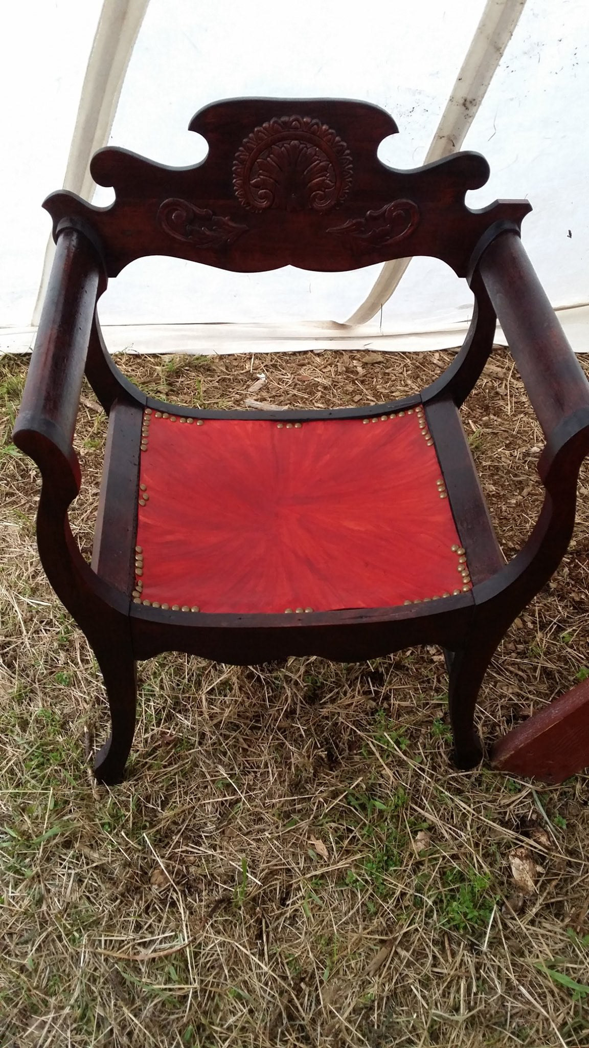 Restored chair with new leather