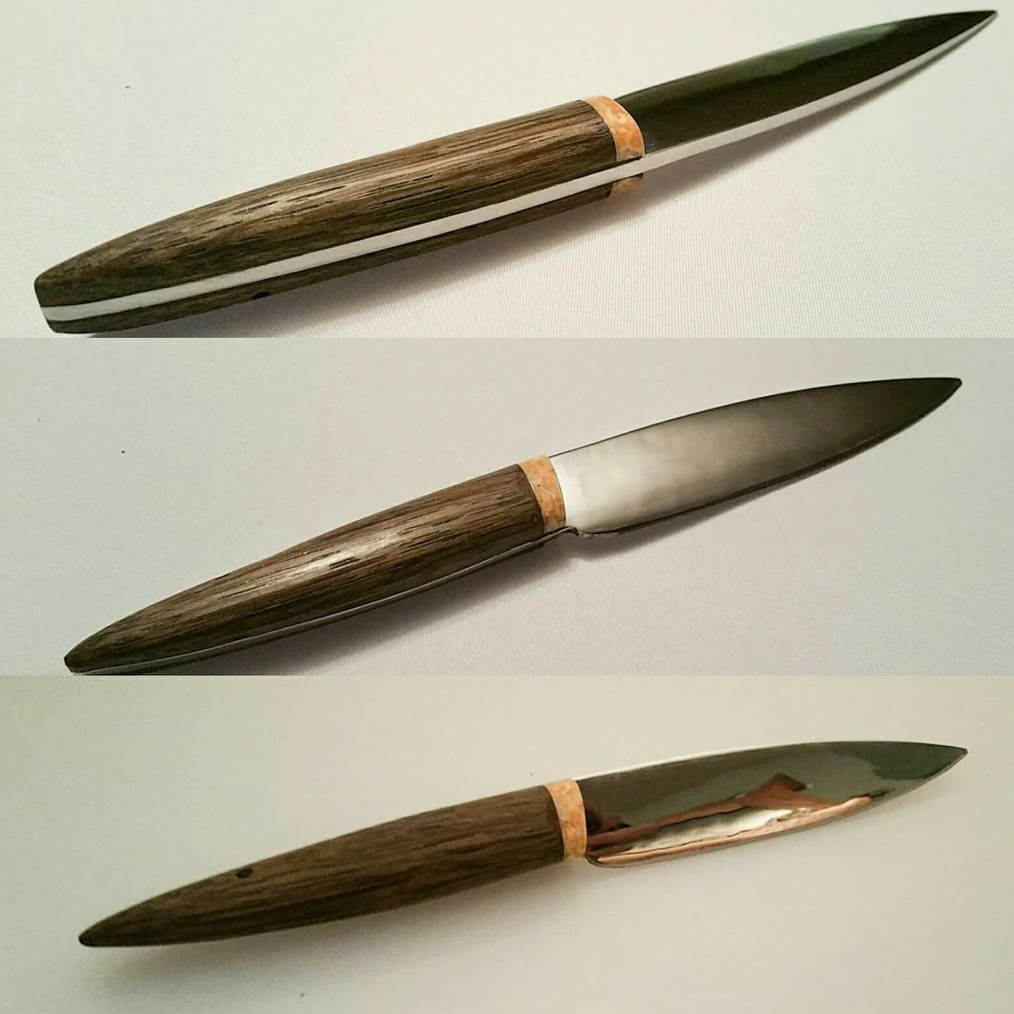 5160 blade, walrus ivory bolster, diver salvaged oak