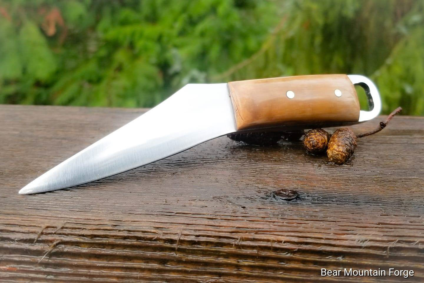Roman Utility Knife, 5160 blade with mammoth ivory