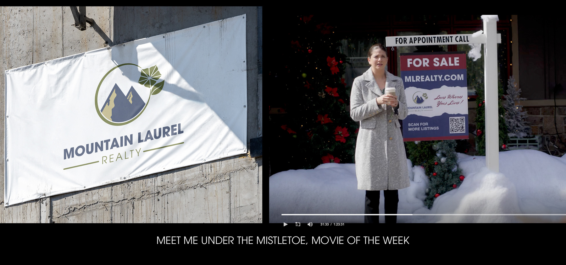 Mountain Laurel Realty Branding created for Meet Me Under the Mistletoe MOW