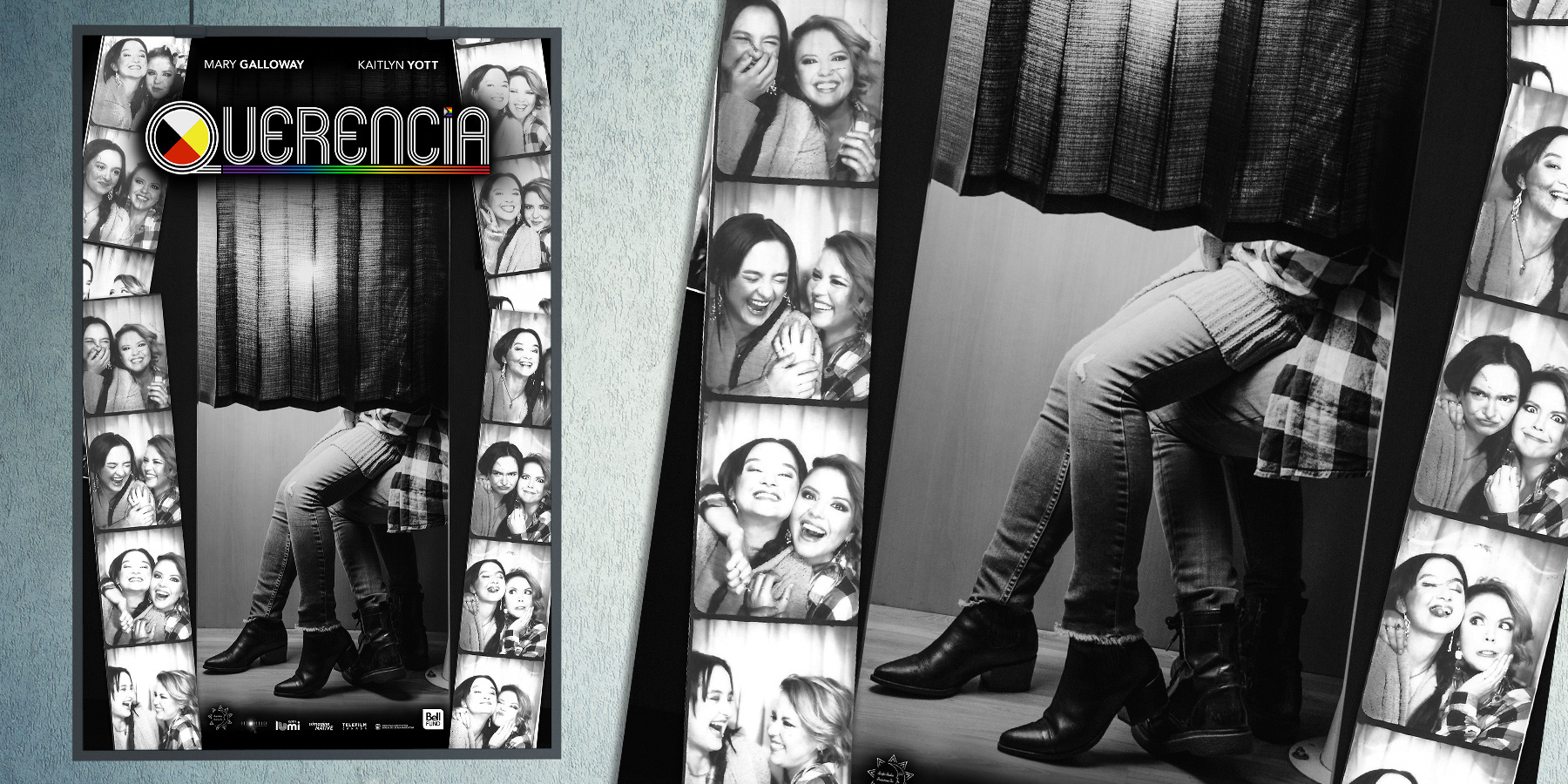 Poster - designed for the Querencia web series, to be used on streaming platforms, social media and for print. The Director wanted a fun poster that captured the love story between the two main characters, I presented this photo booth idea and she loved it!