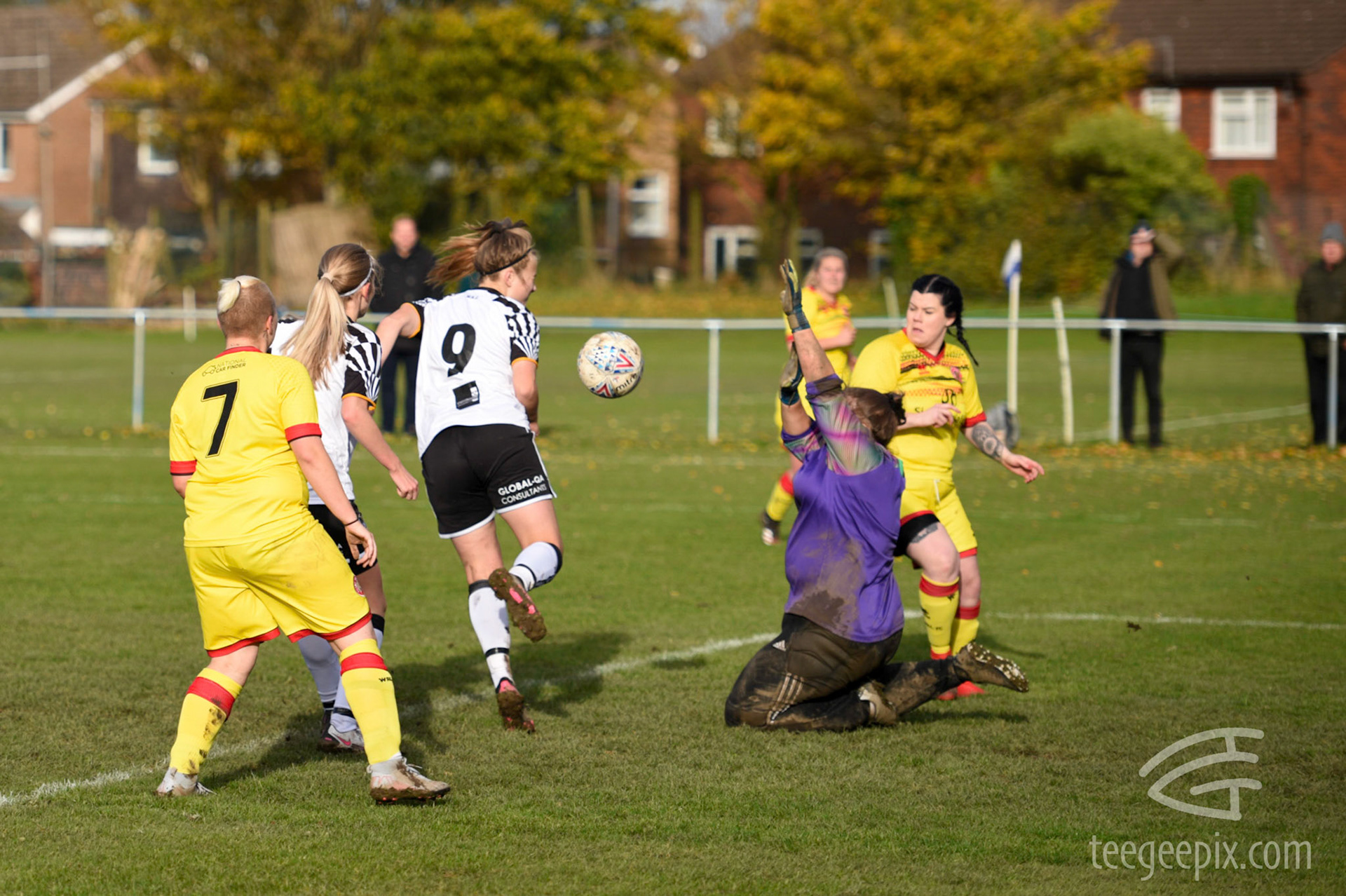 Hollie Edwards sends the ball goalwards for Vale's second of the afternoon