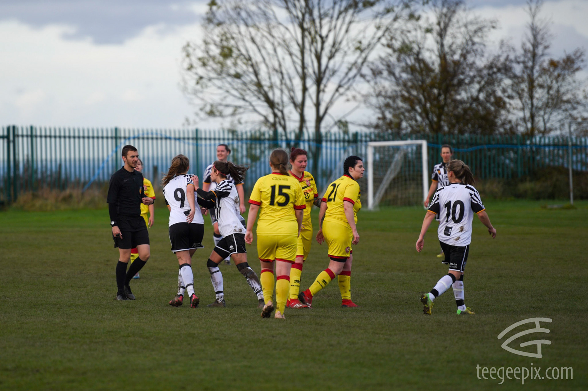 A brief interruption to play as tensions run high between the two teams