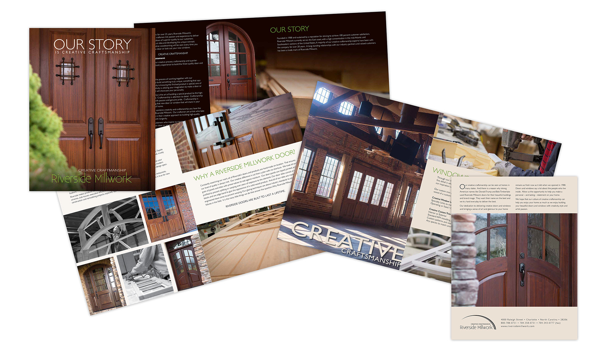 Riverside Millwork brochure design and photography