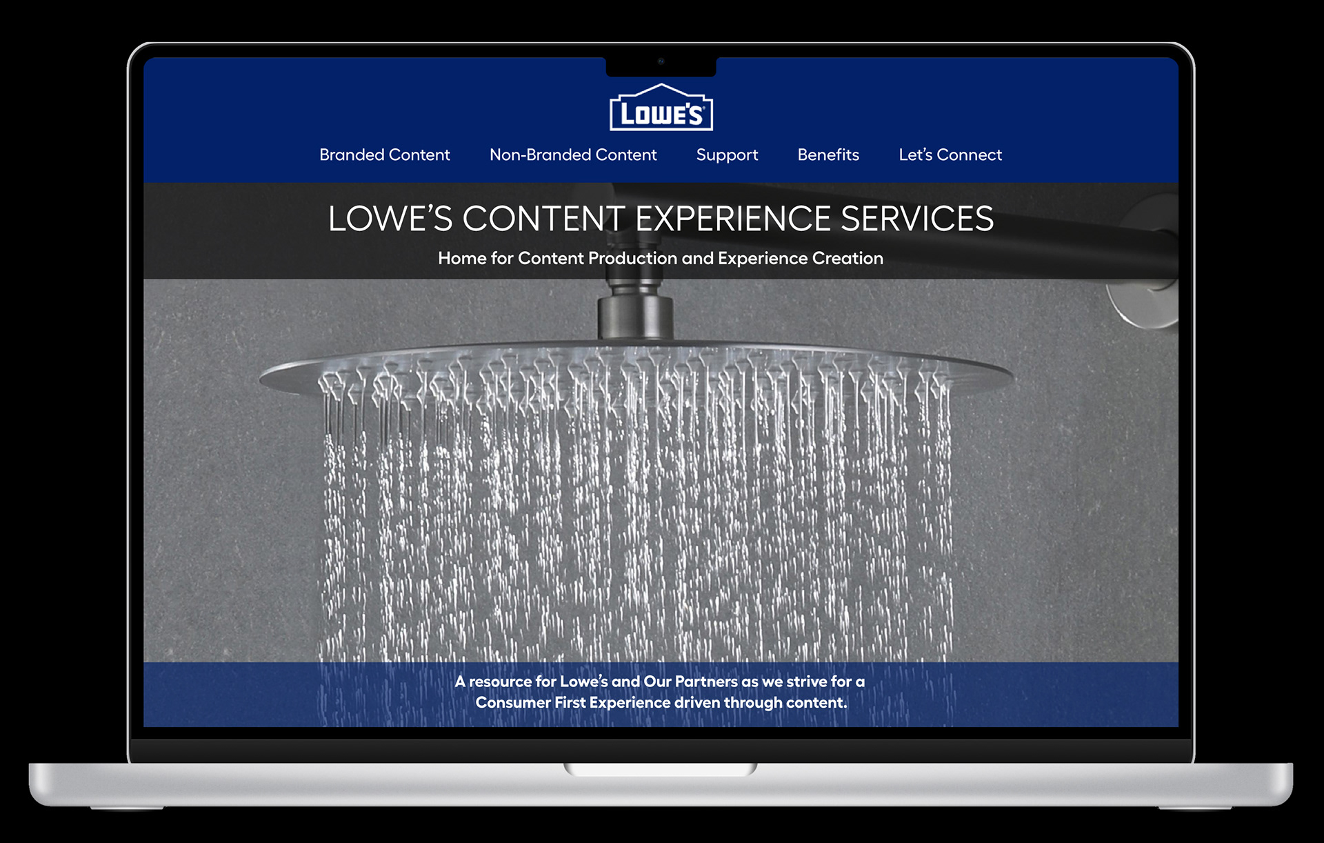 Figma UI design for a Lowe's landing page
