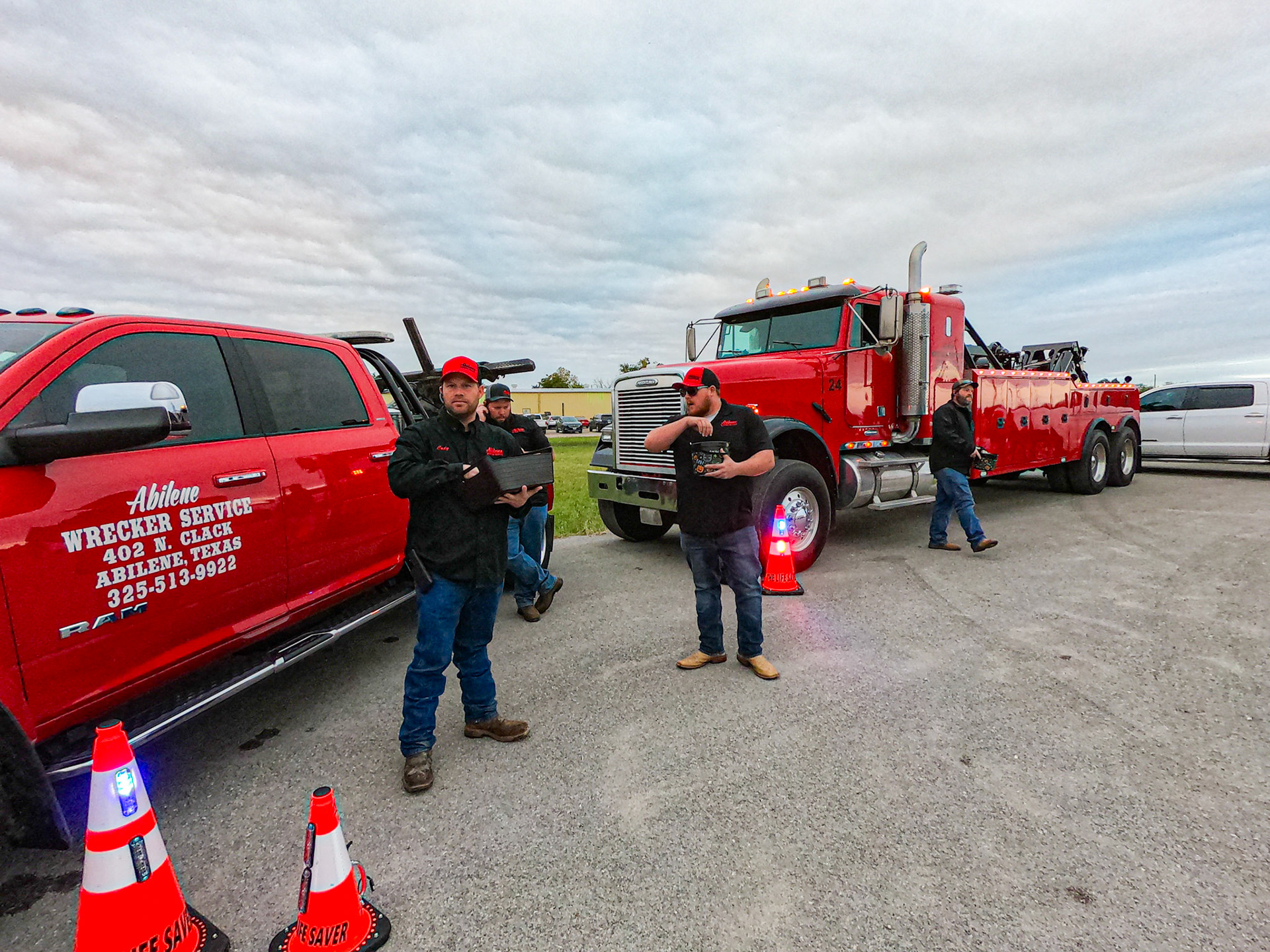 Abilene Wrecker Service handing out candy - Tye, TX