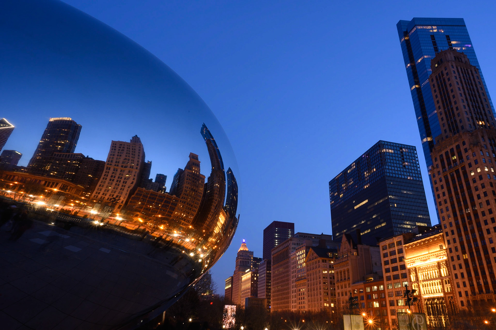 The Bean at Night