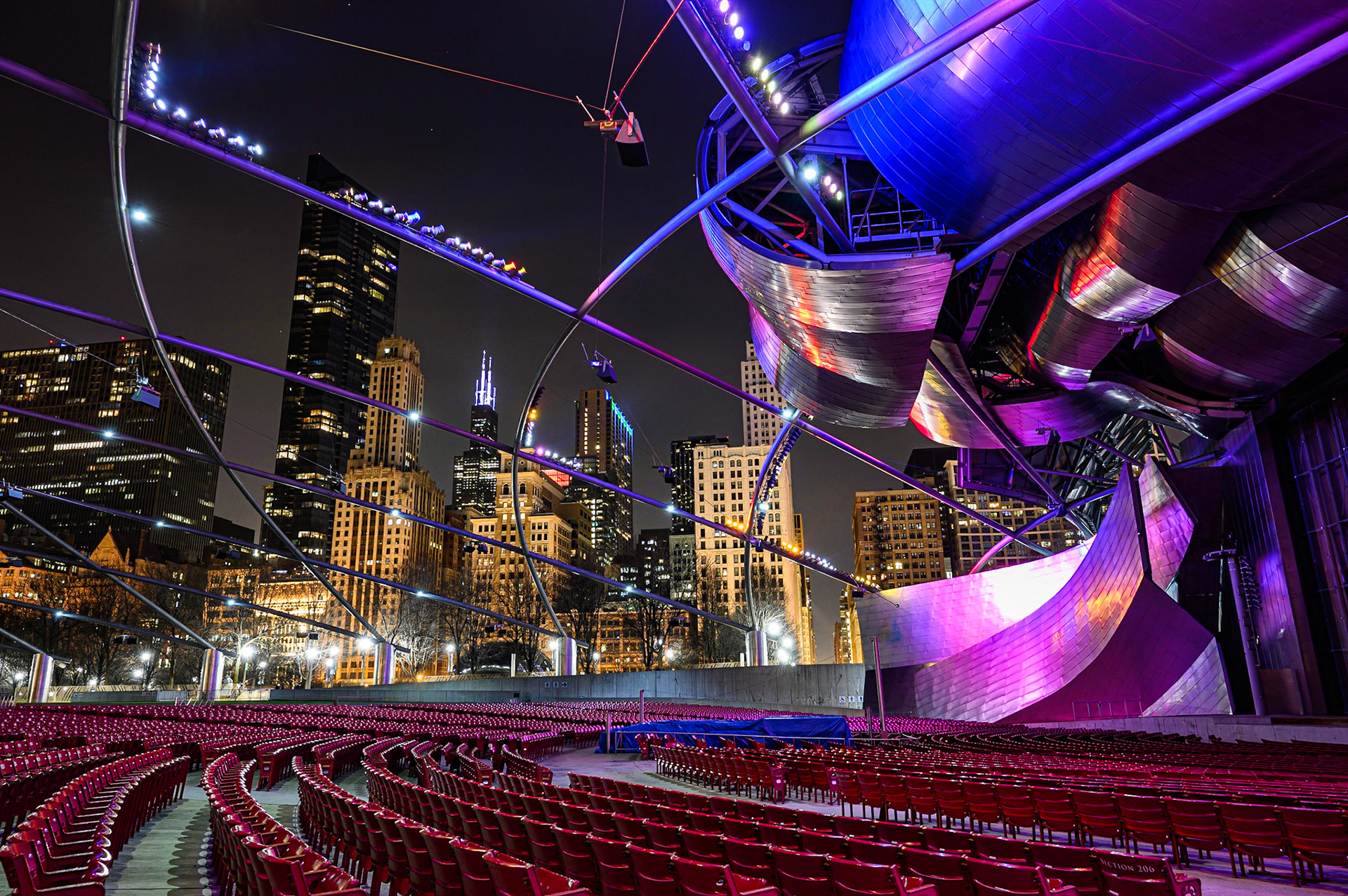 Pritzker Pavilion at Night