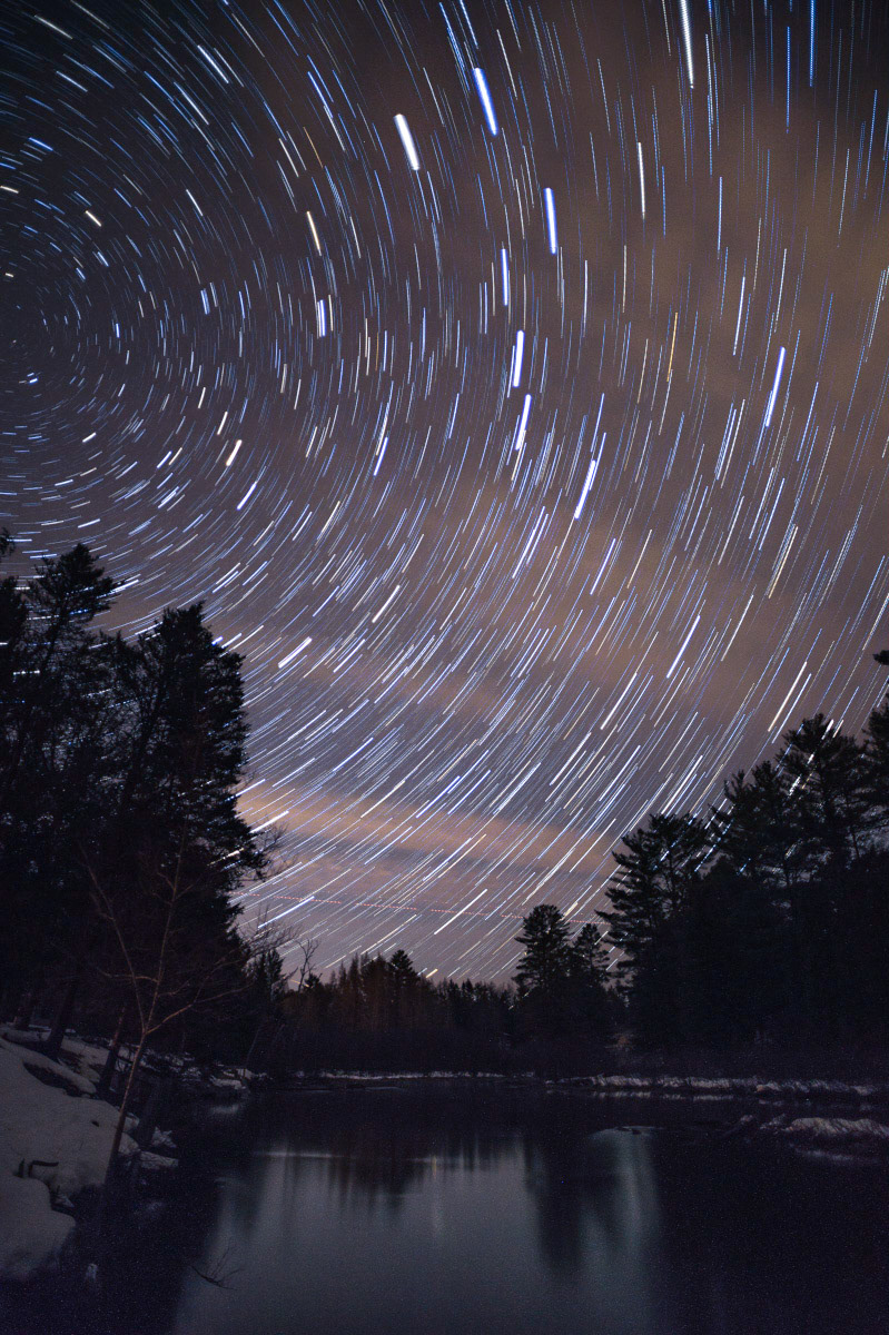 Manistee River at Night
