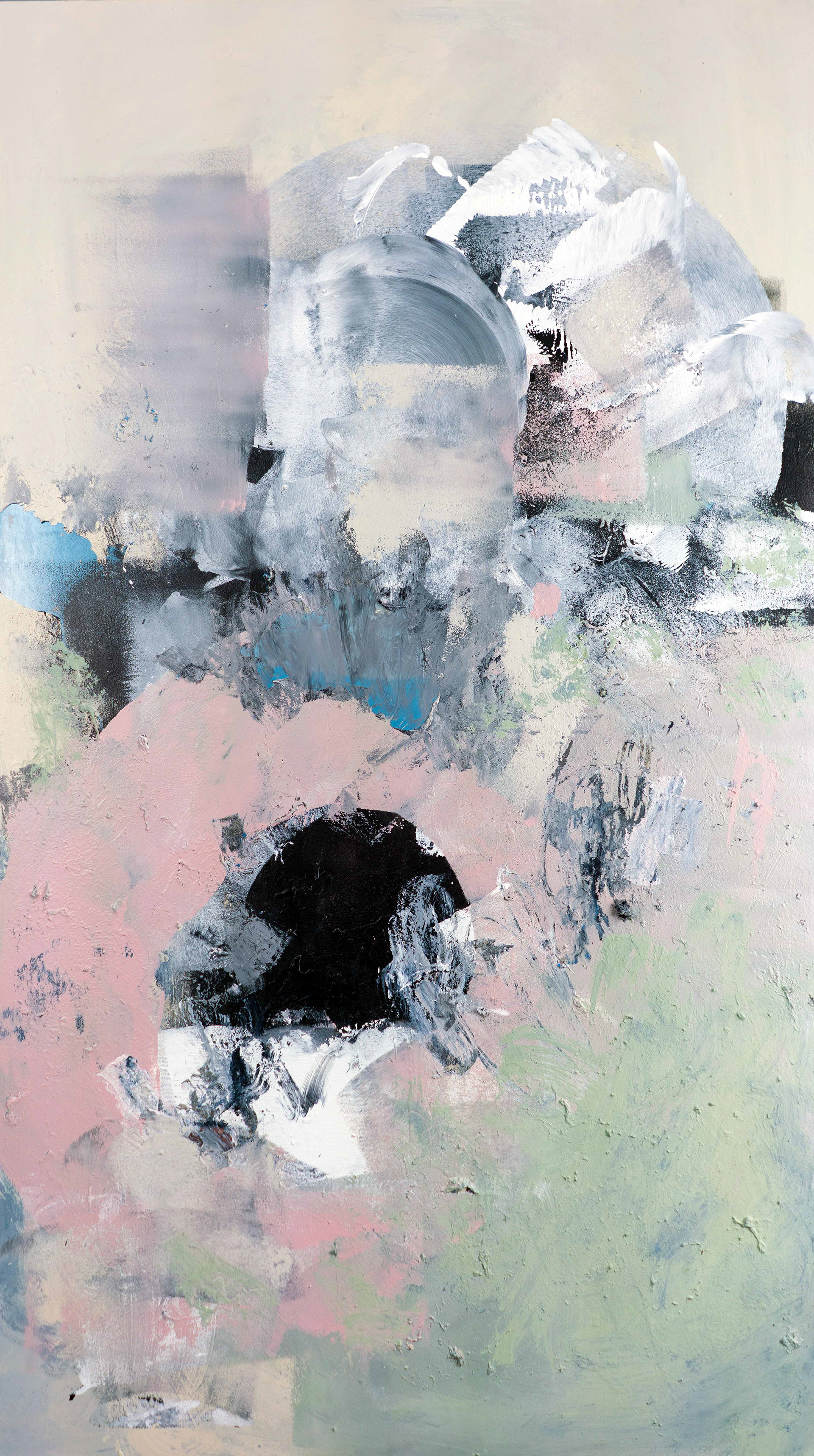 Untitled | 2021 | 27 x 48 in. | Acrylic and enamel on paper | Available