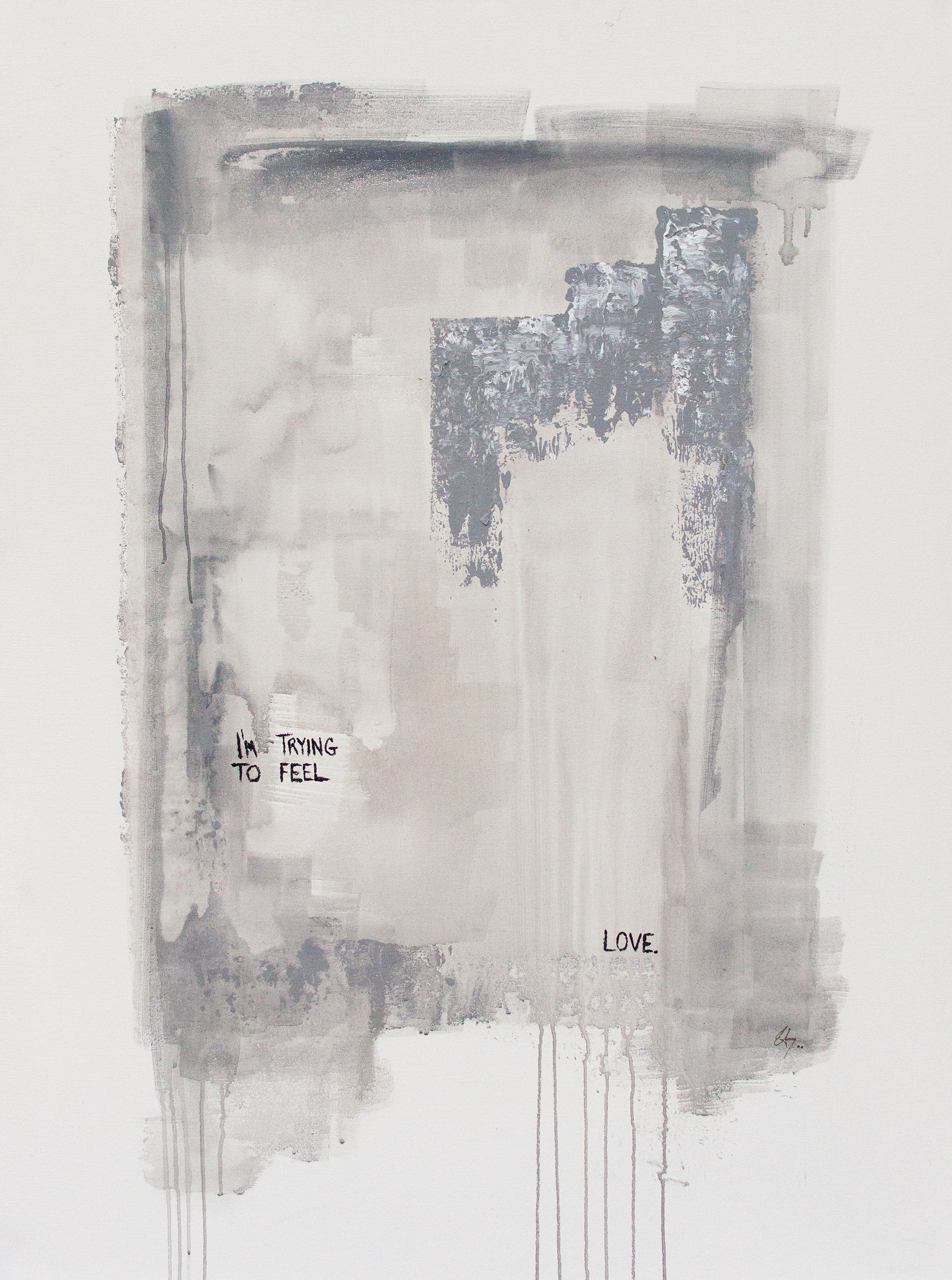 Feel | 2016 | 36 x 48 in. | Acrylic wash & enamel on canvas | Private Collection
