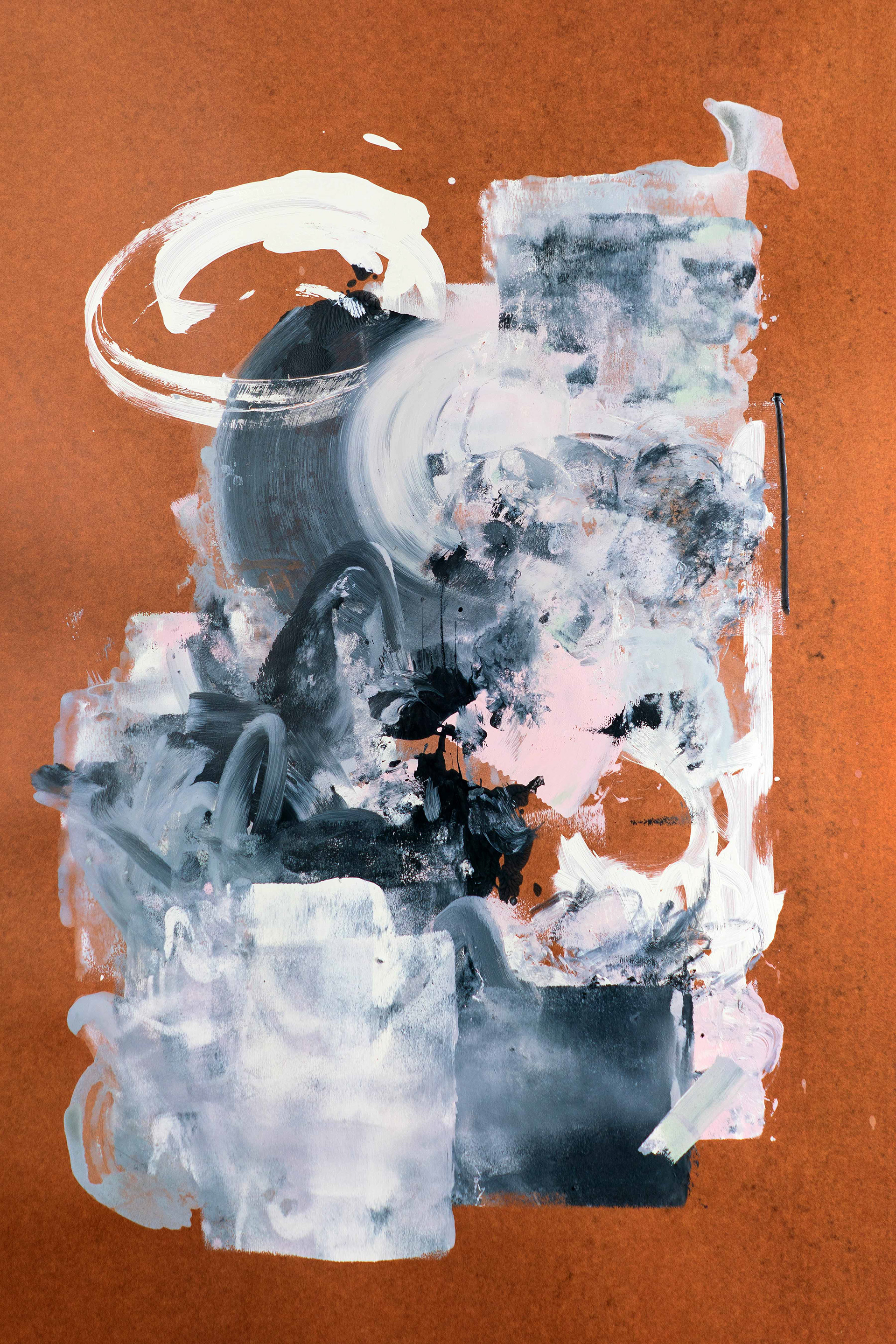 Leading With Purpose No. 4 | 2021 | 24 x 36 in. | Latex enamel and charcoal on oil paper | Available