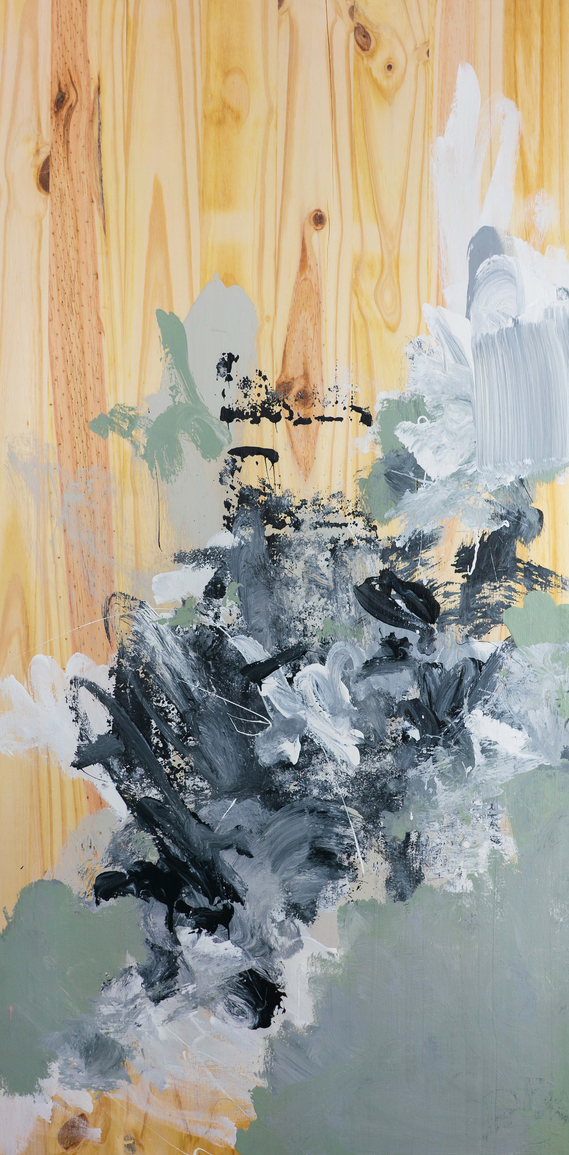 Untitled | 2021 | 24 x 48 in. | Acrylic and enamel on cradled wood panel | NFS