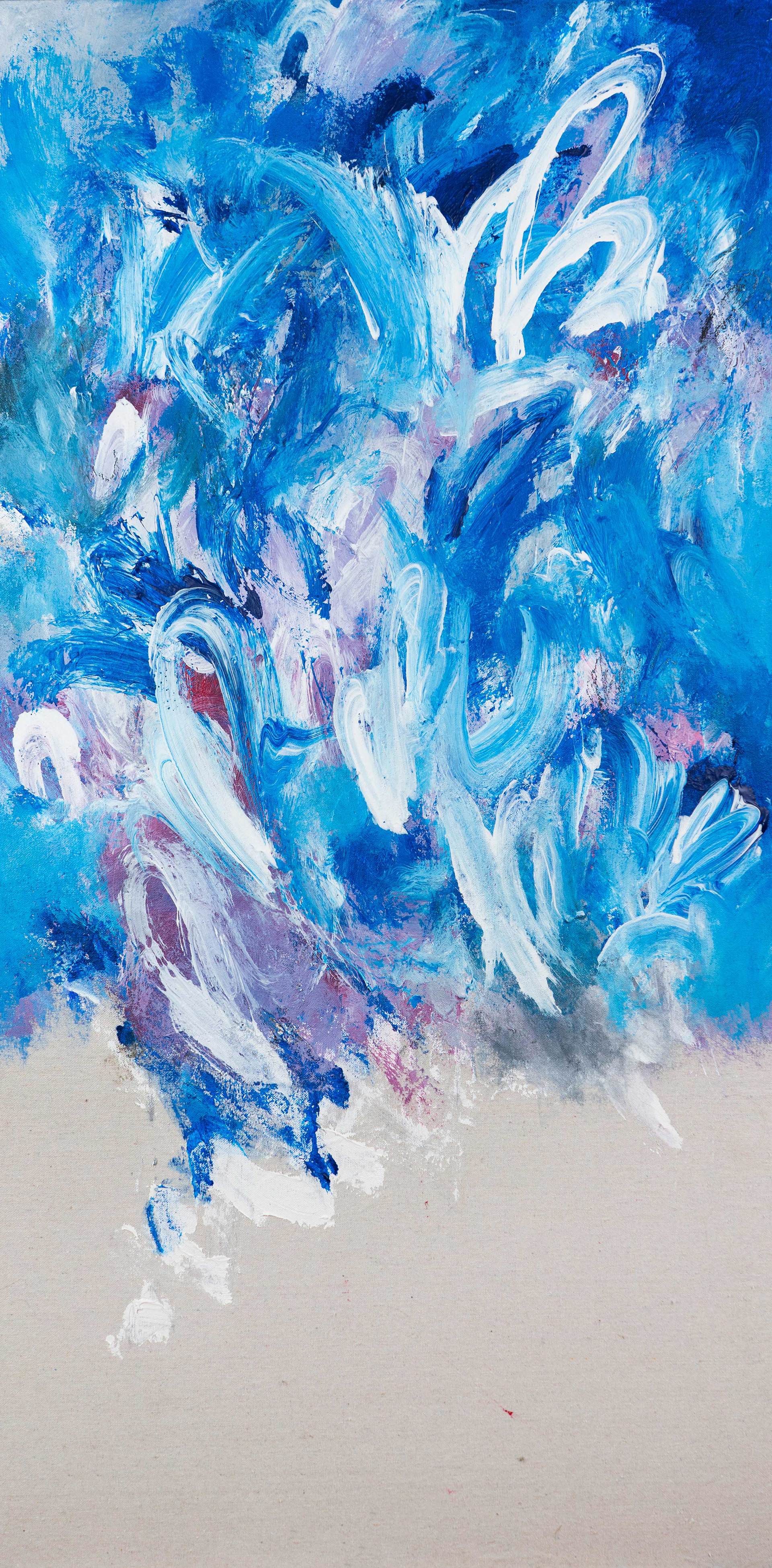 Guard Dogs | 2020 | 24 x 48 in. | Acrylic, wax crayon, and gesso on canvas | Available