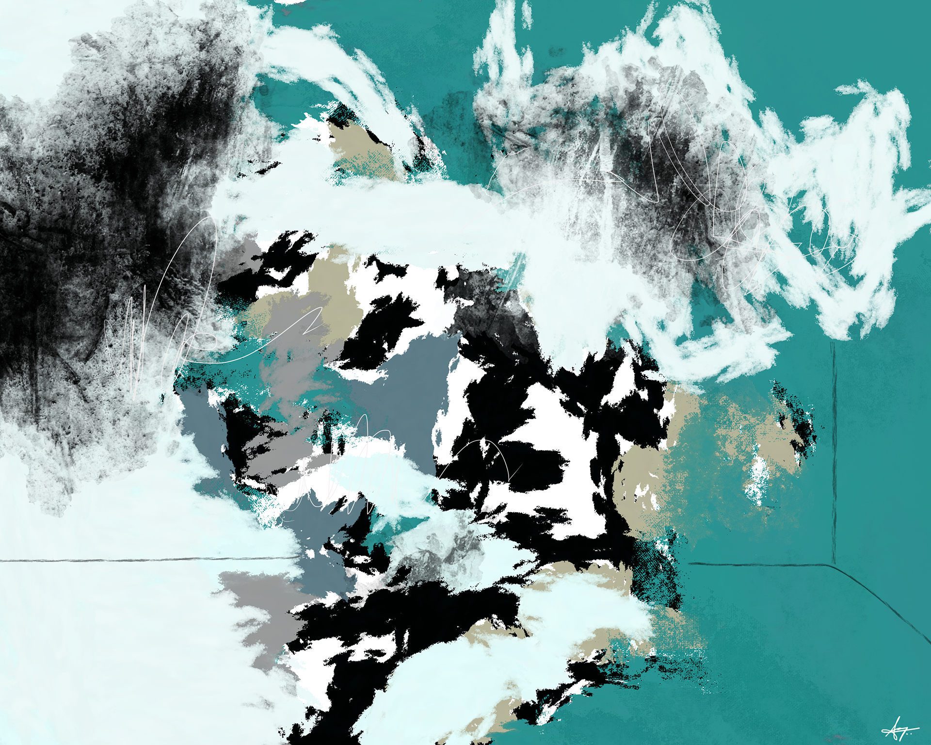 Alone With My Thoughts | 2022 | 3000 x 2400 px | Digital Mixed Media