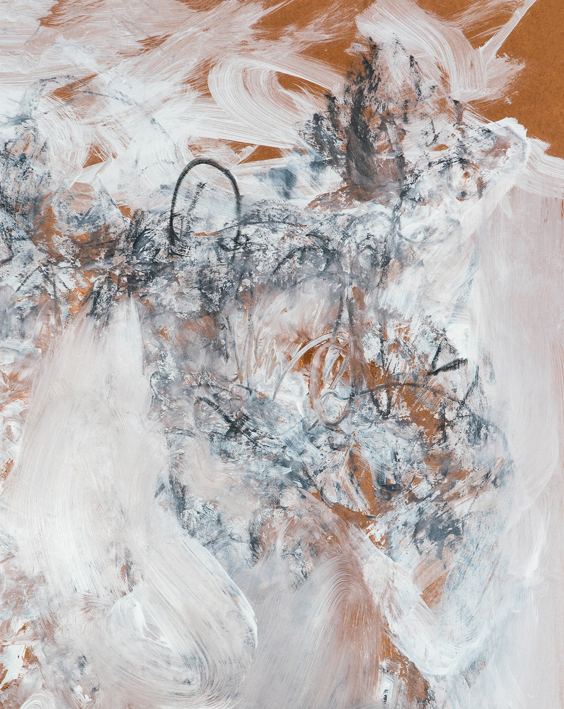 Nest II | 2020 | 15 x 19 in. | Acrylic, gesso, and charcoal on oil paper | Available