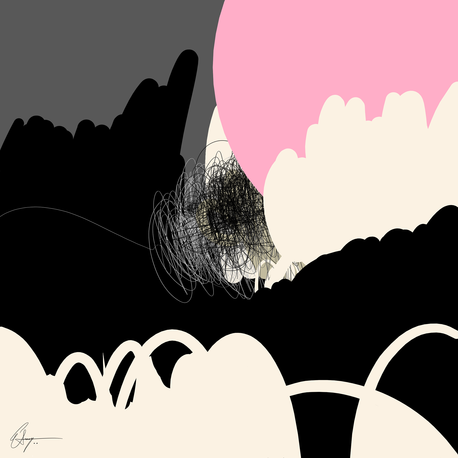 Nubes de dulce | 2019 | 12 x 12 in. | Digital artwork | Prints available