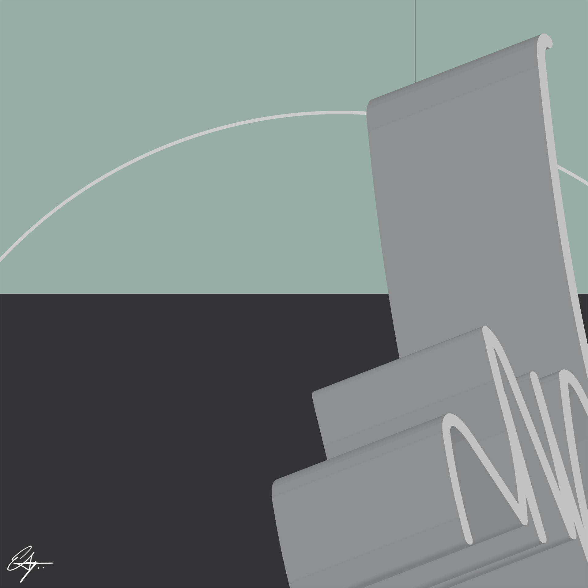 Upper Room Study No. 5 | 2021 | 8 x 8 in. | Digital mixed media