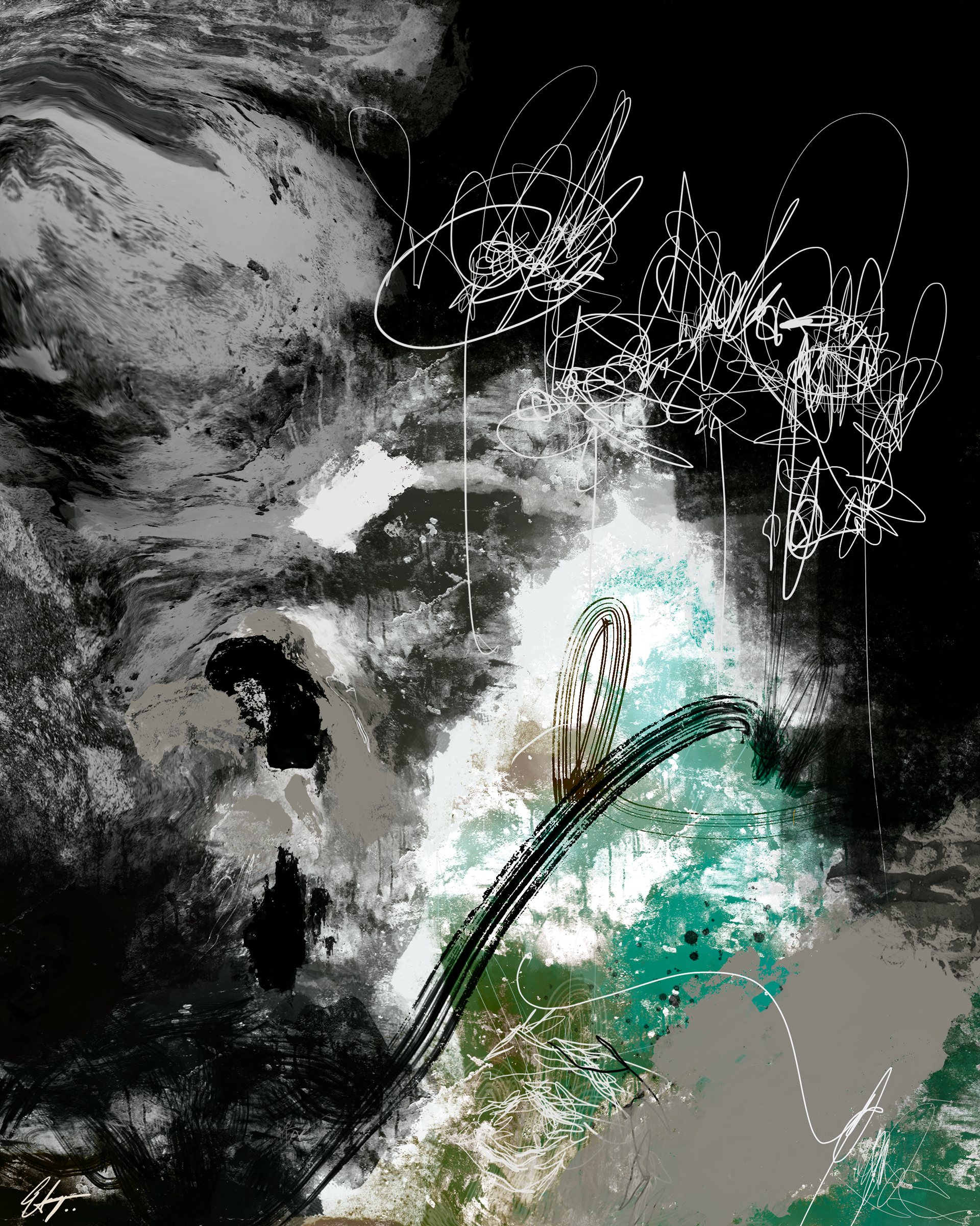 Braving The Storm | 2022 | 2400 x 3000 px | Digital Mixed Media