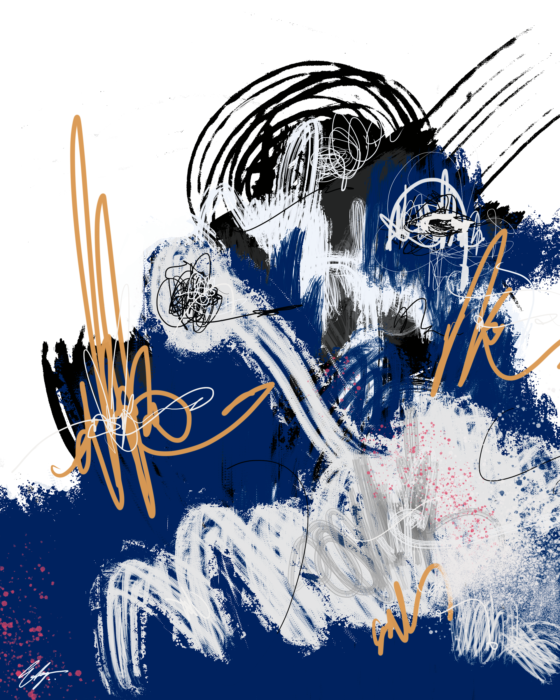 When I'm Feeling Blue | 2022 | 2400 x 3000 px | Digital Mixed Media