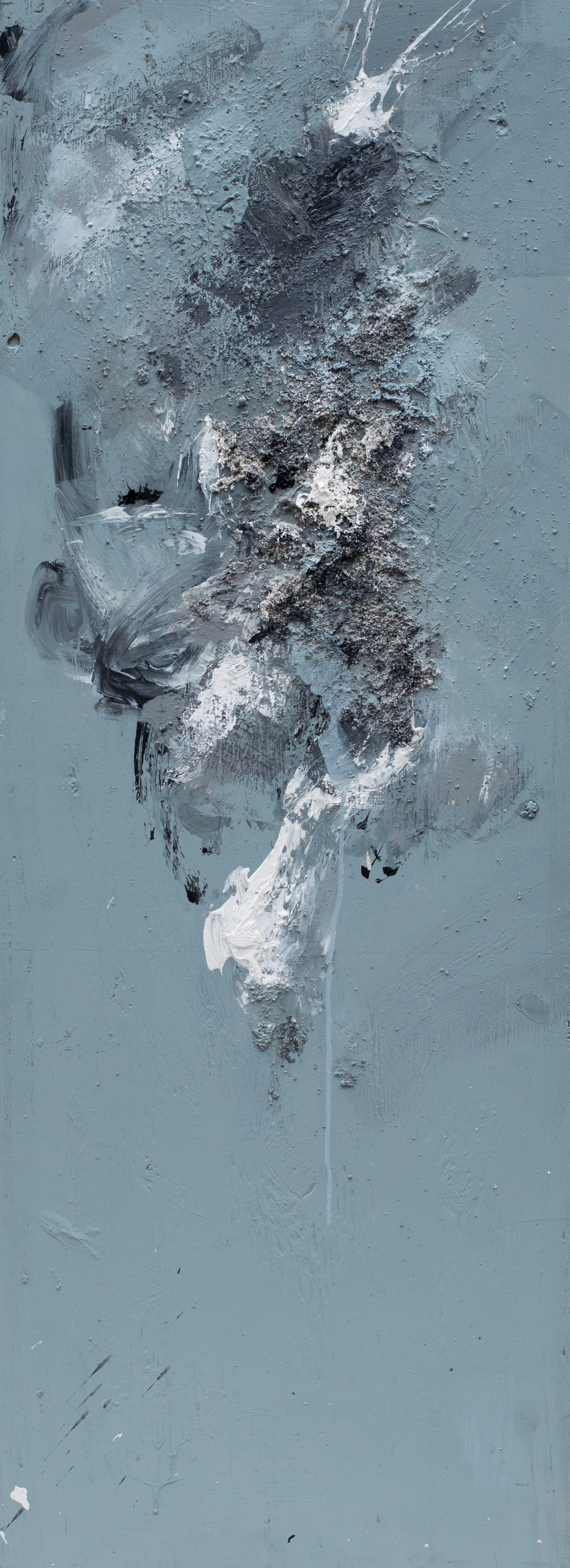Self-Portrait | 2017 | 16 x 44 in. | Acrylic, enamel, oil and pumice gel on plywood | Private Collection