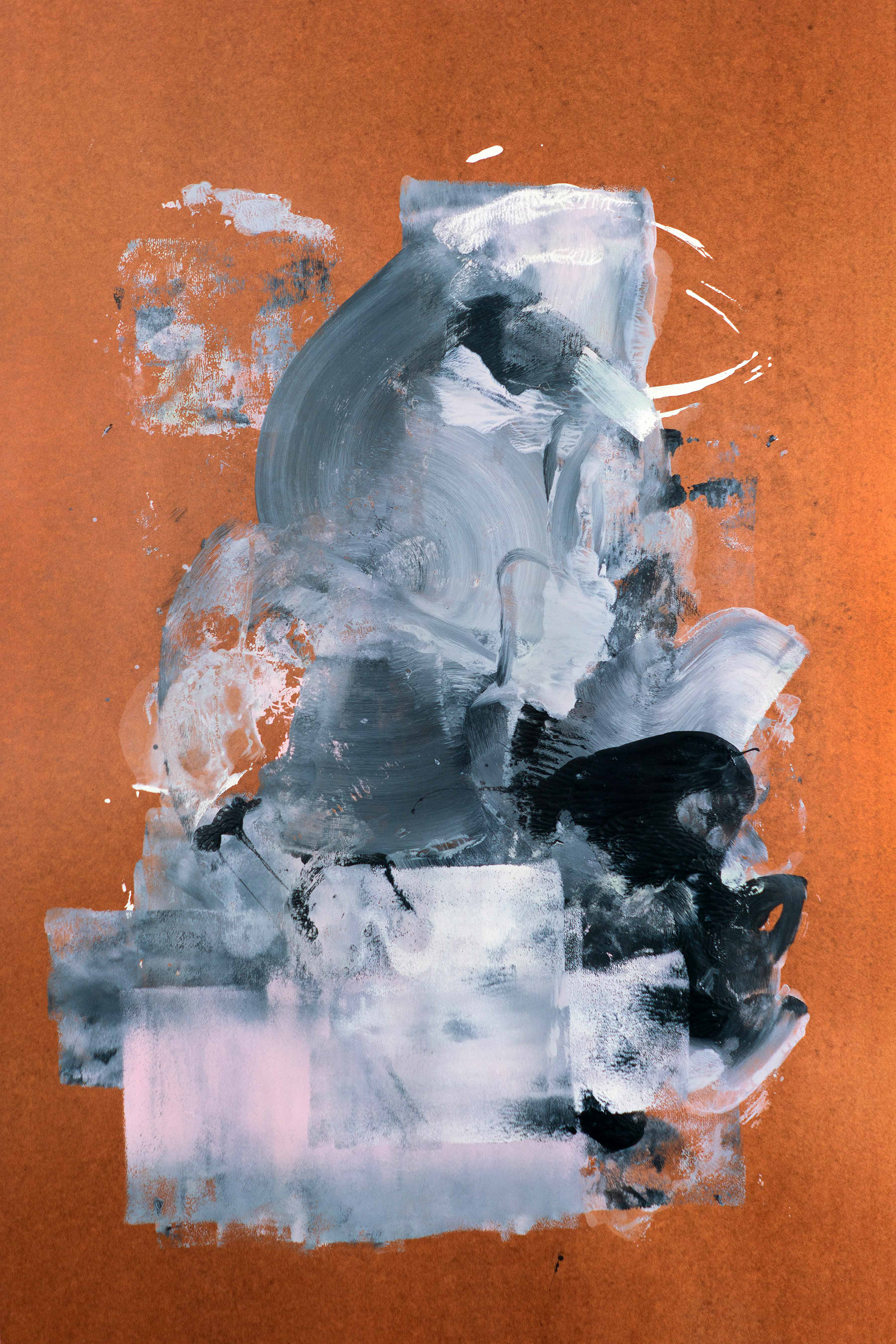 Leading With Purpose No. 3 | 2021 | 24 x 36 in. | Latex enamel and charcoal on oil paper | Available