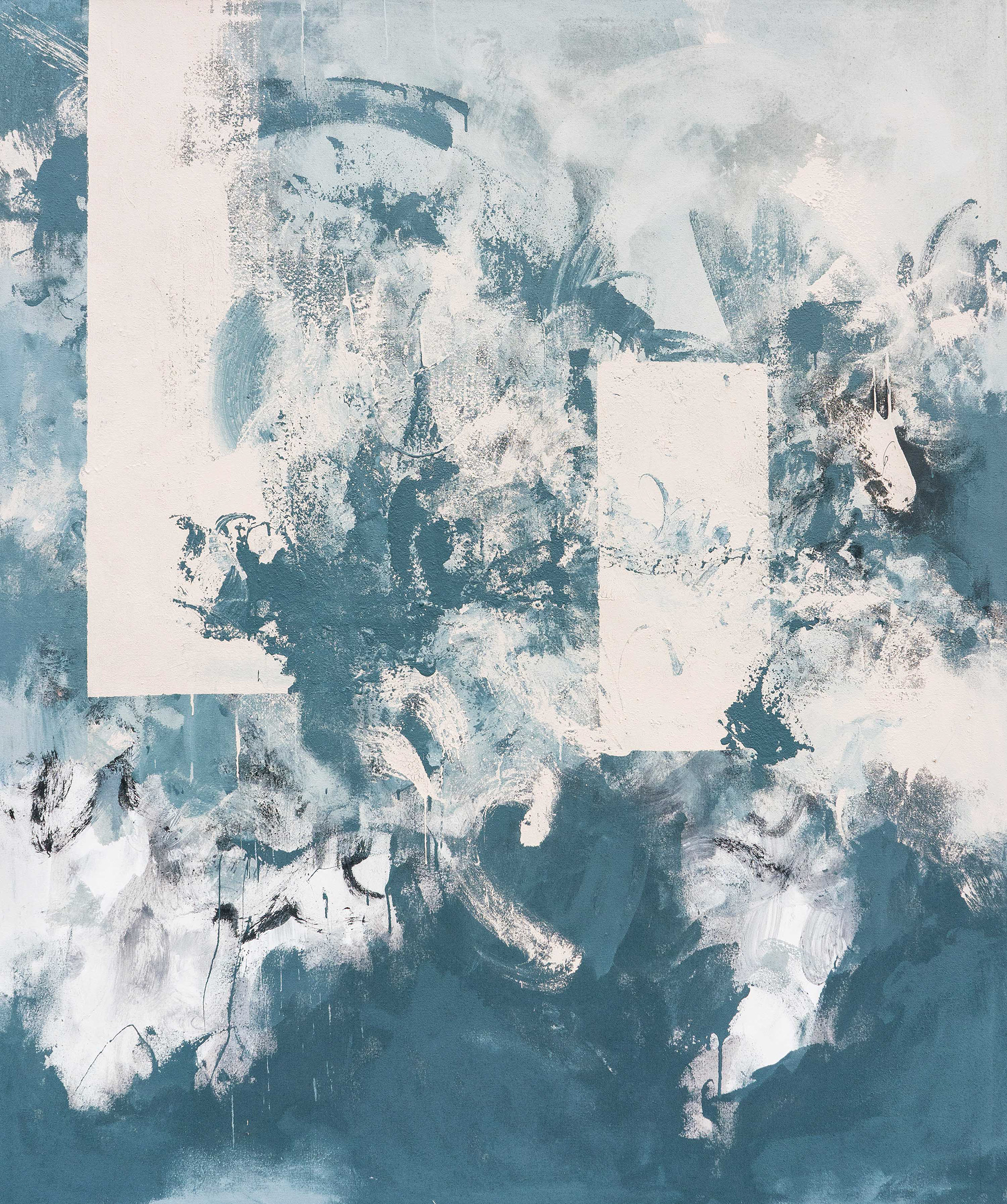 Swan Dive | 2020 | 60 x 72 in. | Acrylic, enamel, and charcoal on canvas | Available