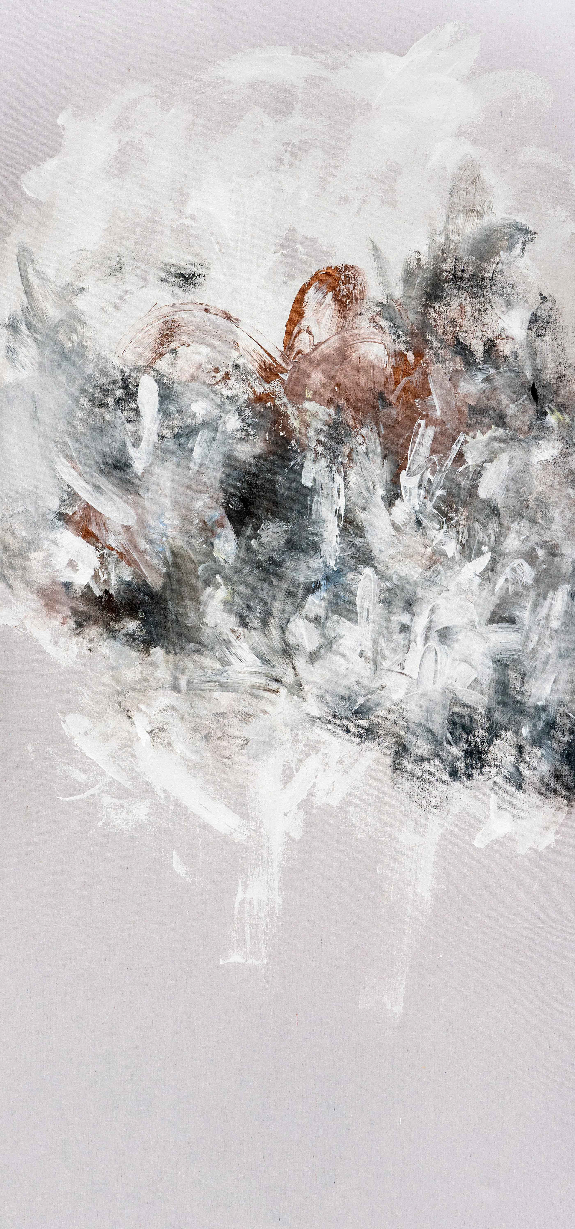 Nuestra Historia | 2020 | 38 x 80 in. | Acrylic, gesso, charcoal, and pastel on canvas | Available