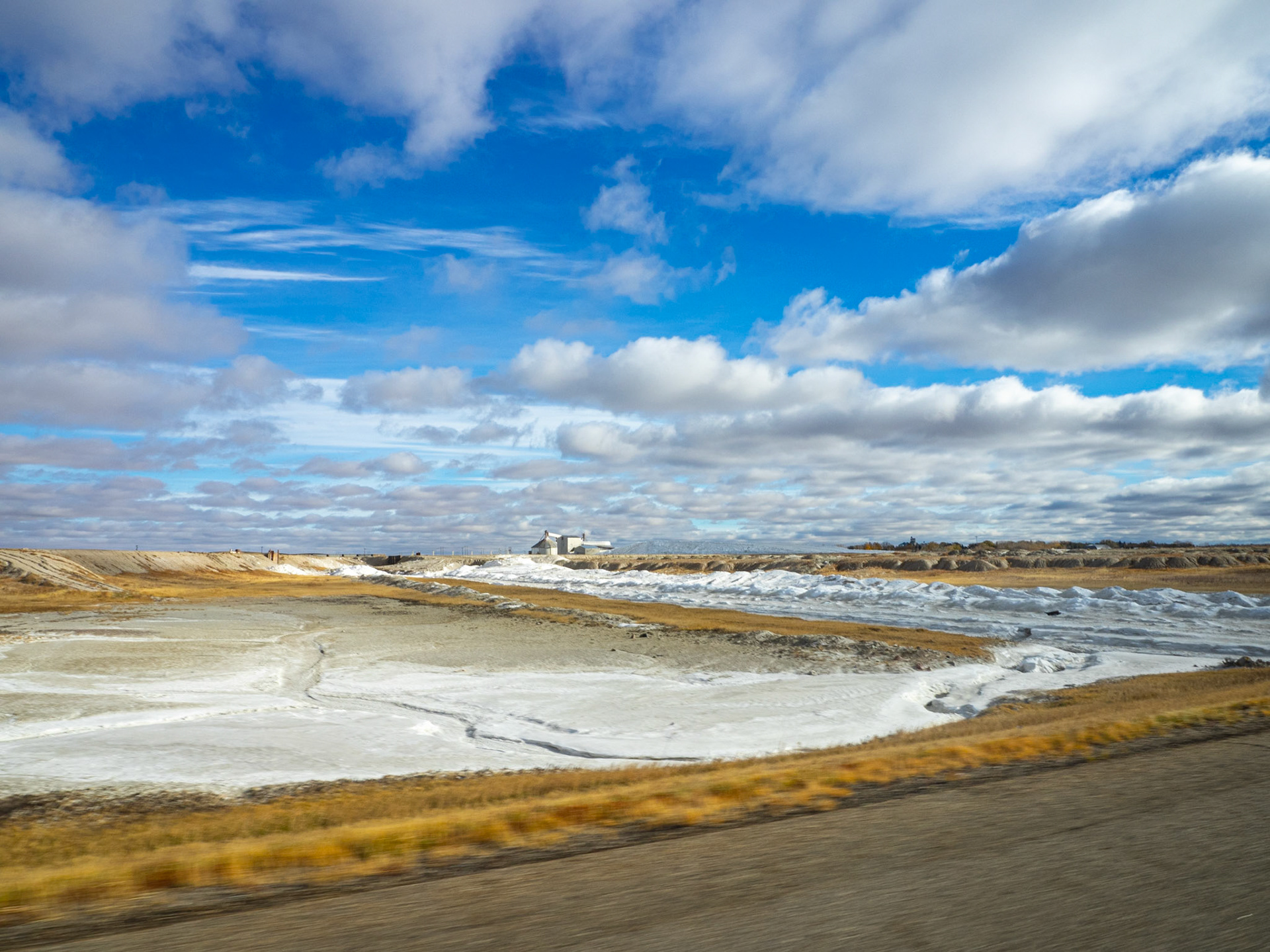 Salt ponds in Saskatchewan