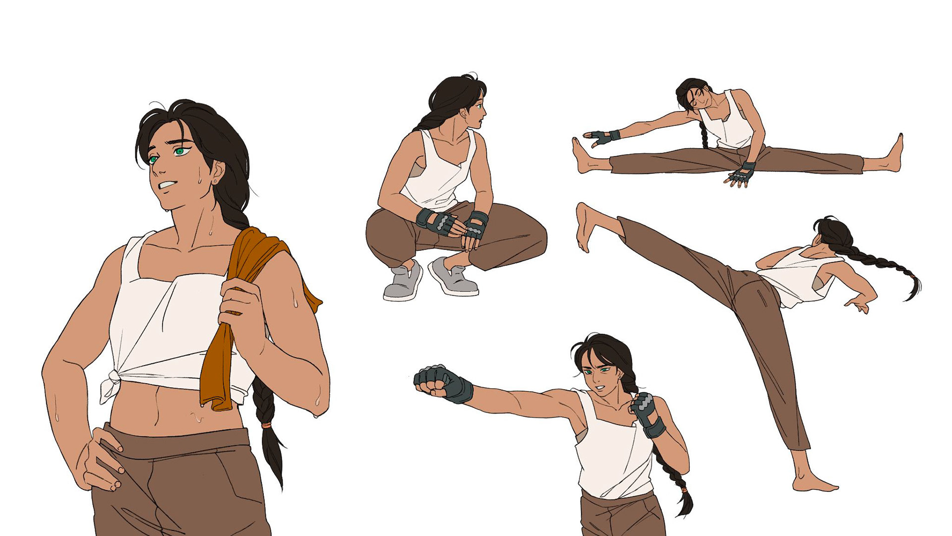Character sheet for a fighting sequence