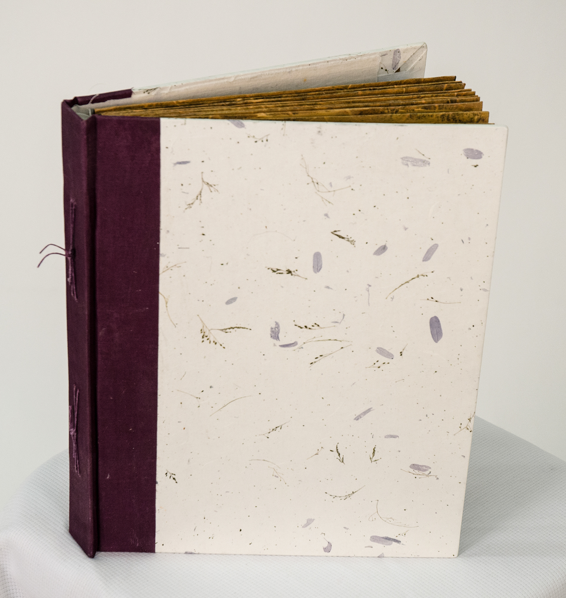 Untitled, 2018. Hand bound book and hand embroidery.