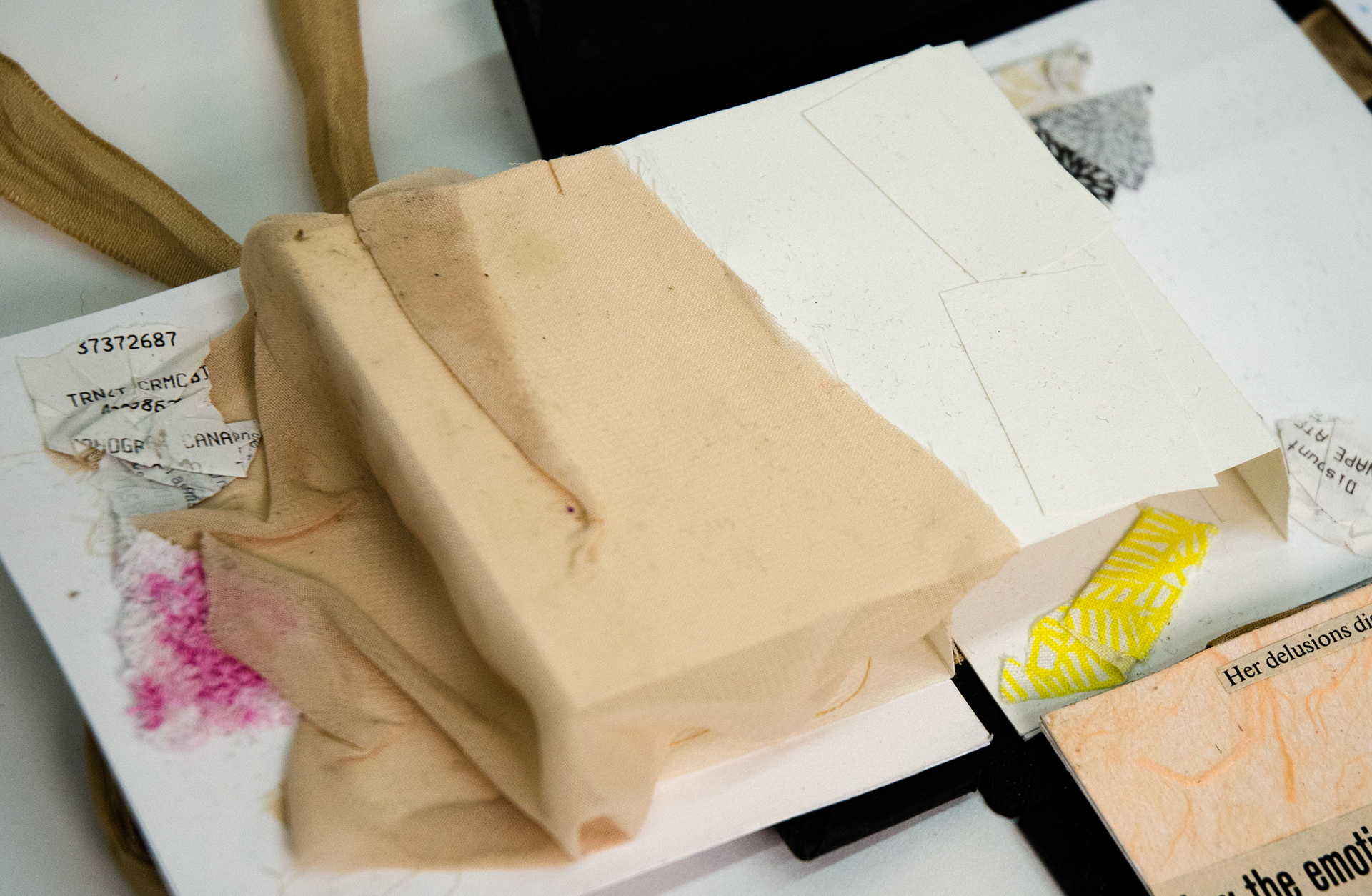 'Portrait of a House,' 2017. Handbound book, collage.