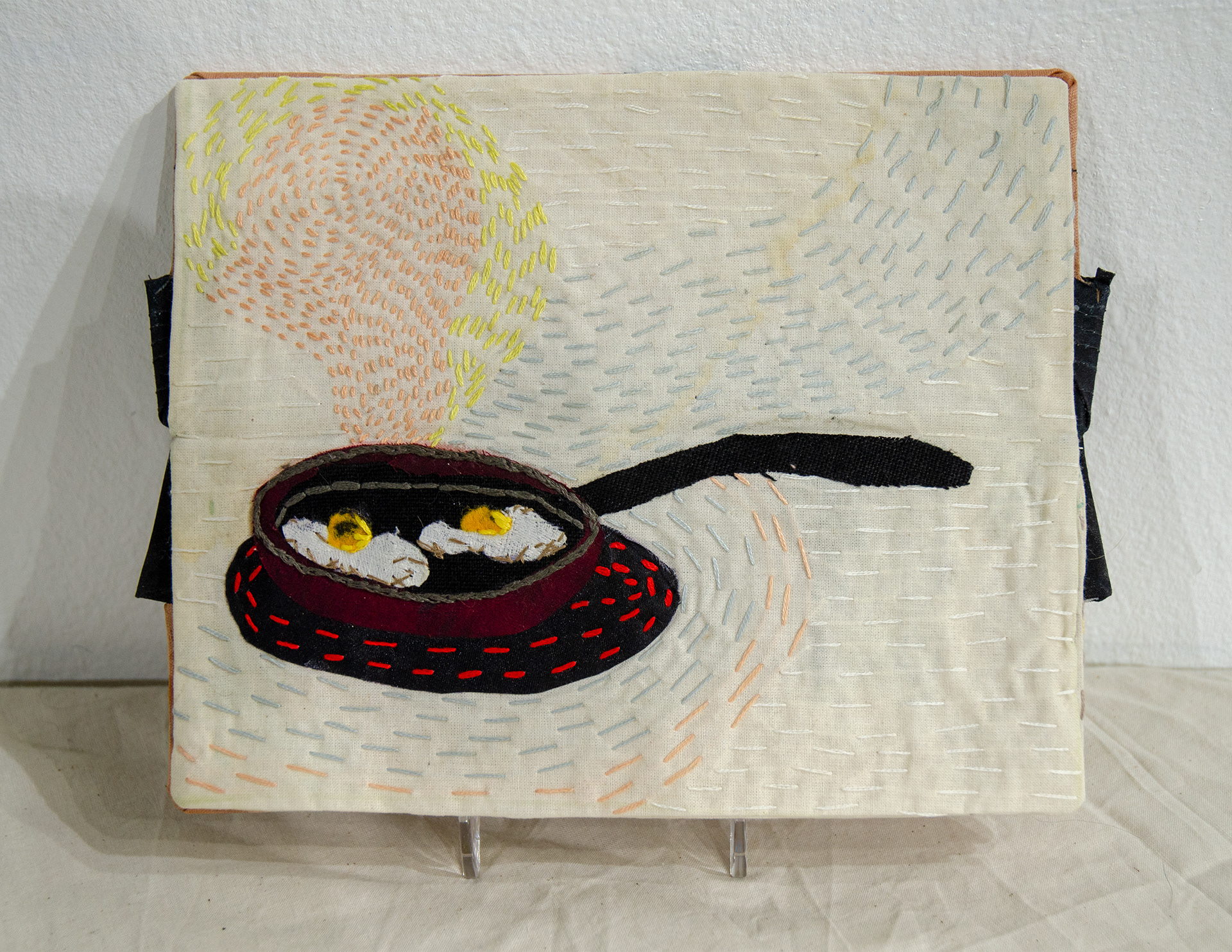 'East 50th Street,' 2021. Hand bound book, applique, hand embroidery.