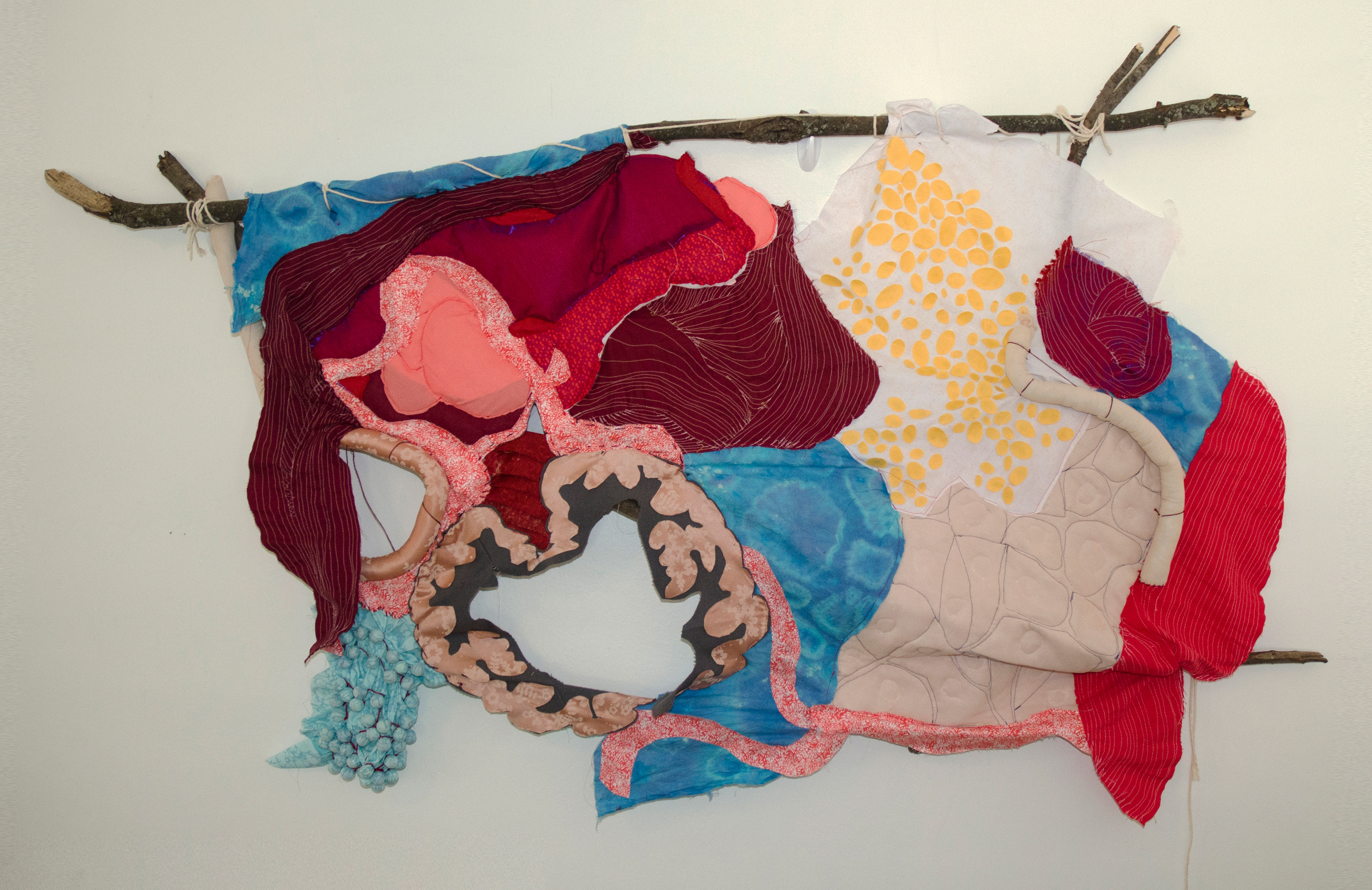 Untitled, 2018. Quilted fabric collage