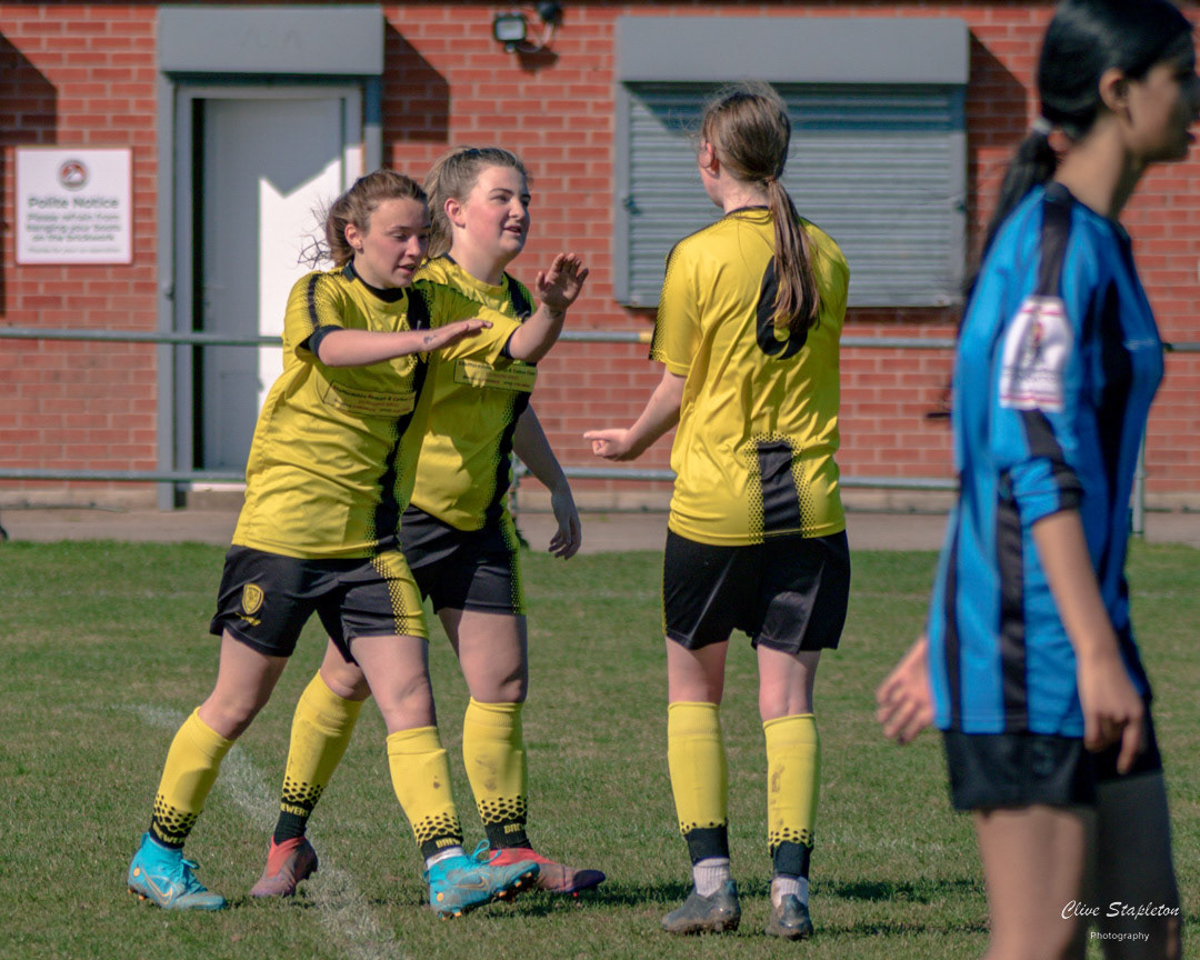 Staplenhiill, Burton On Trent,United Kingdom,March19,2022:Central Warwickshire Girls Football League Burton Albion U17 Girls v Coundon Court U18 Ladies