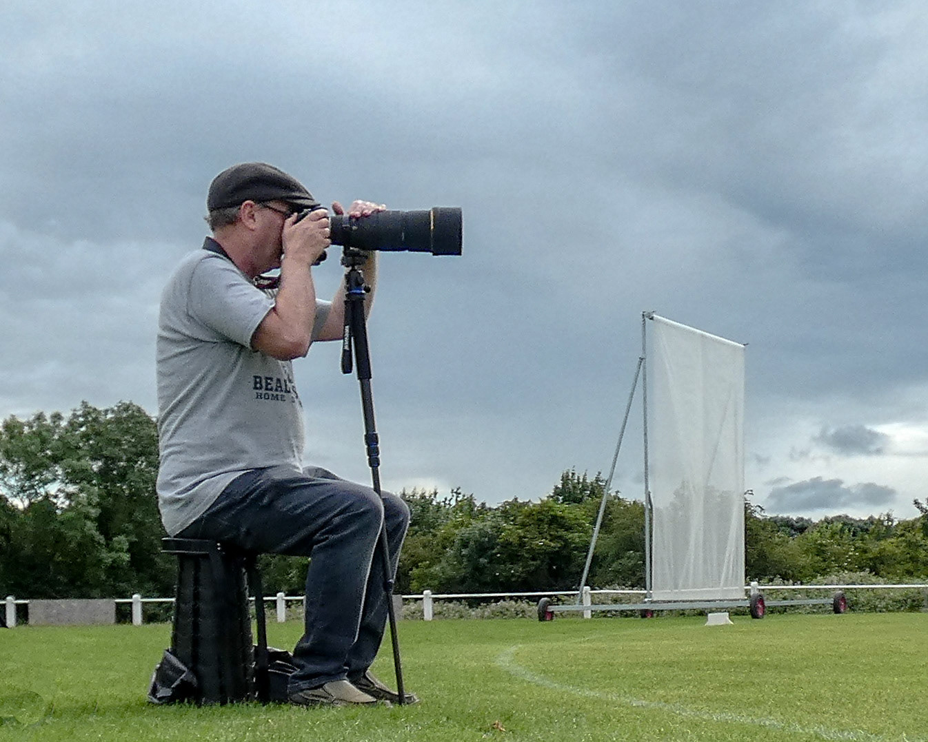 In position on the boundary for Cricket Photography.