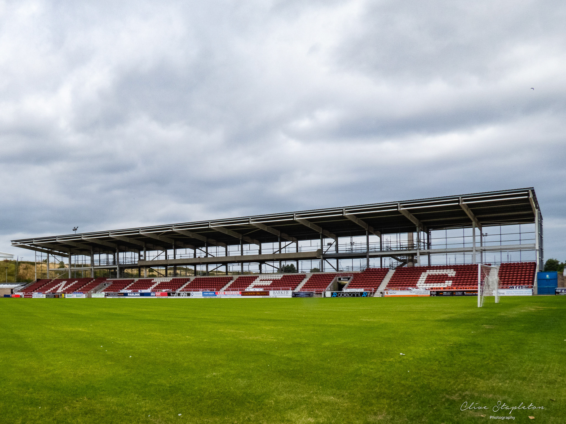 Northampton Town East Stand Half Finished.