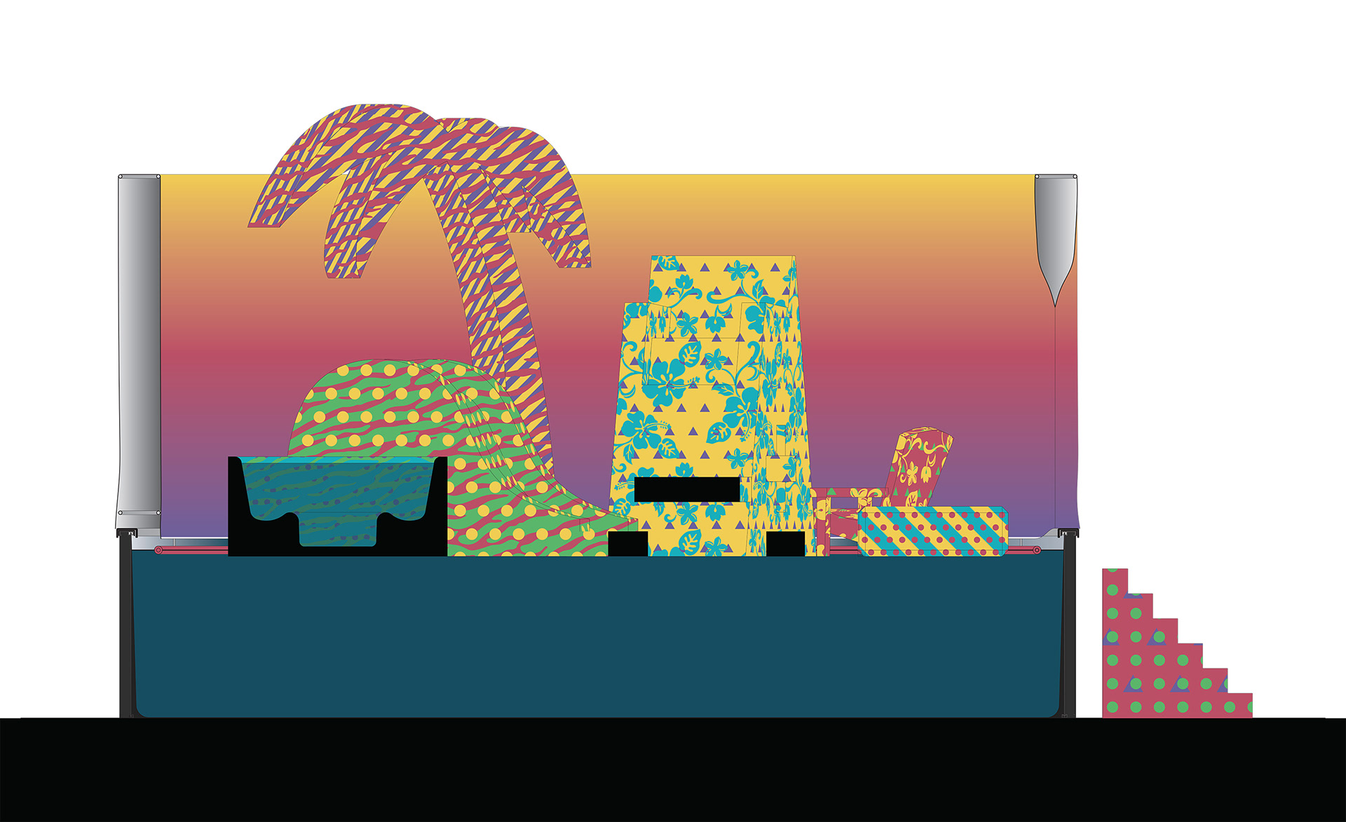 Spencer McNeil | Spring Break Forever (Proposal for an above ground pool) | section