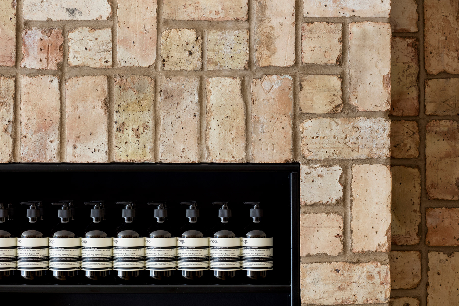 Detail of Aesop Bucktown retail renovation in Chicago