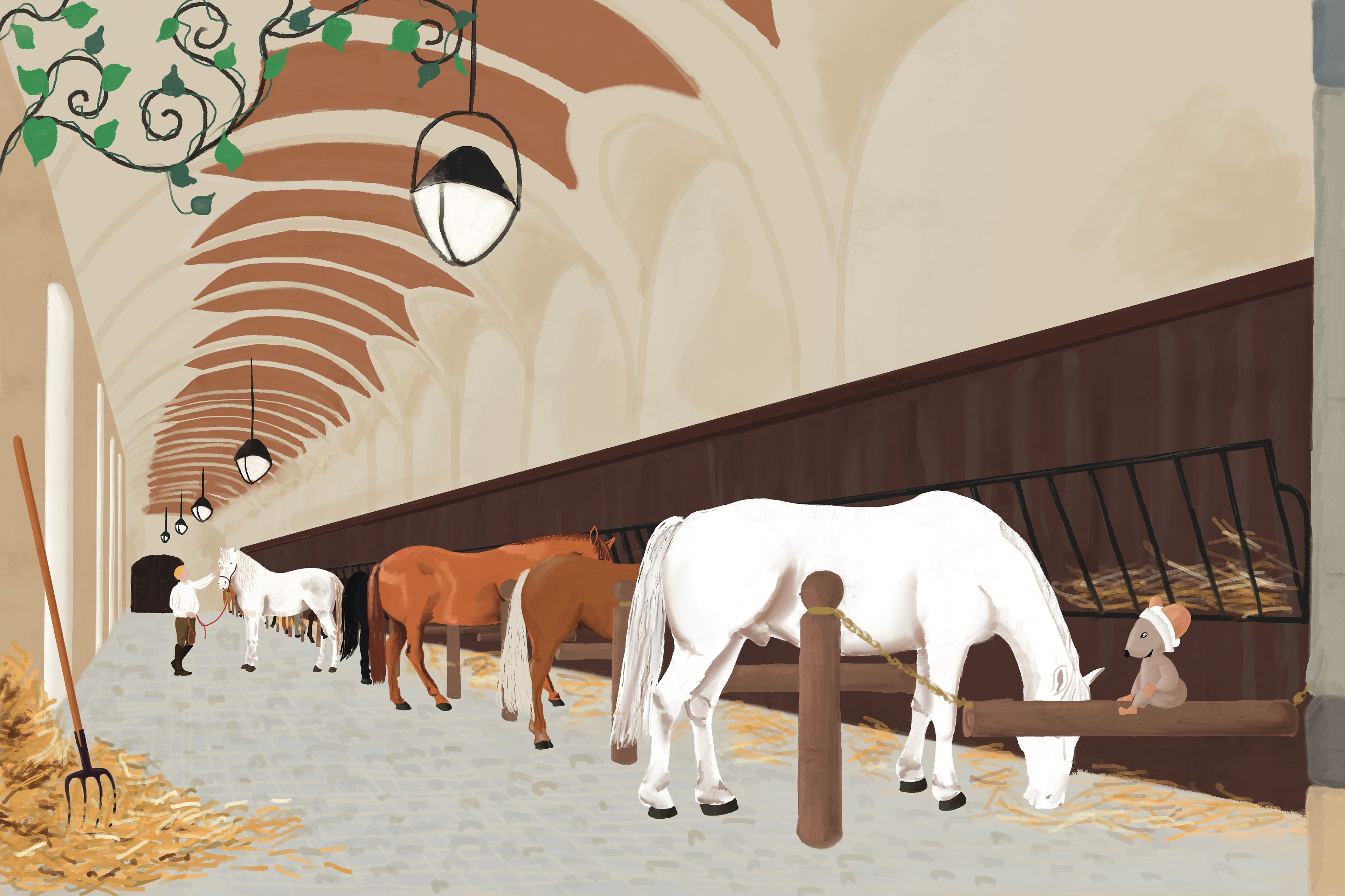 Illustration 1 - Cannelle au matin dans les écuries