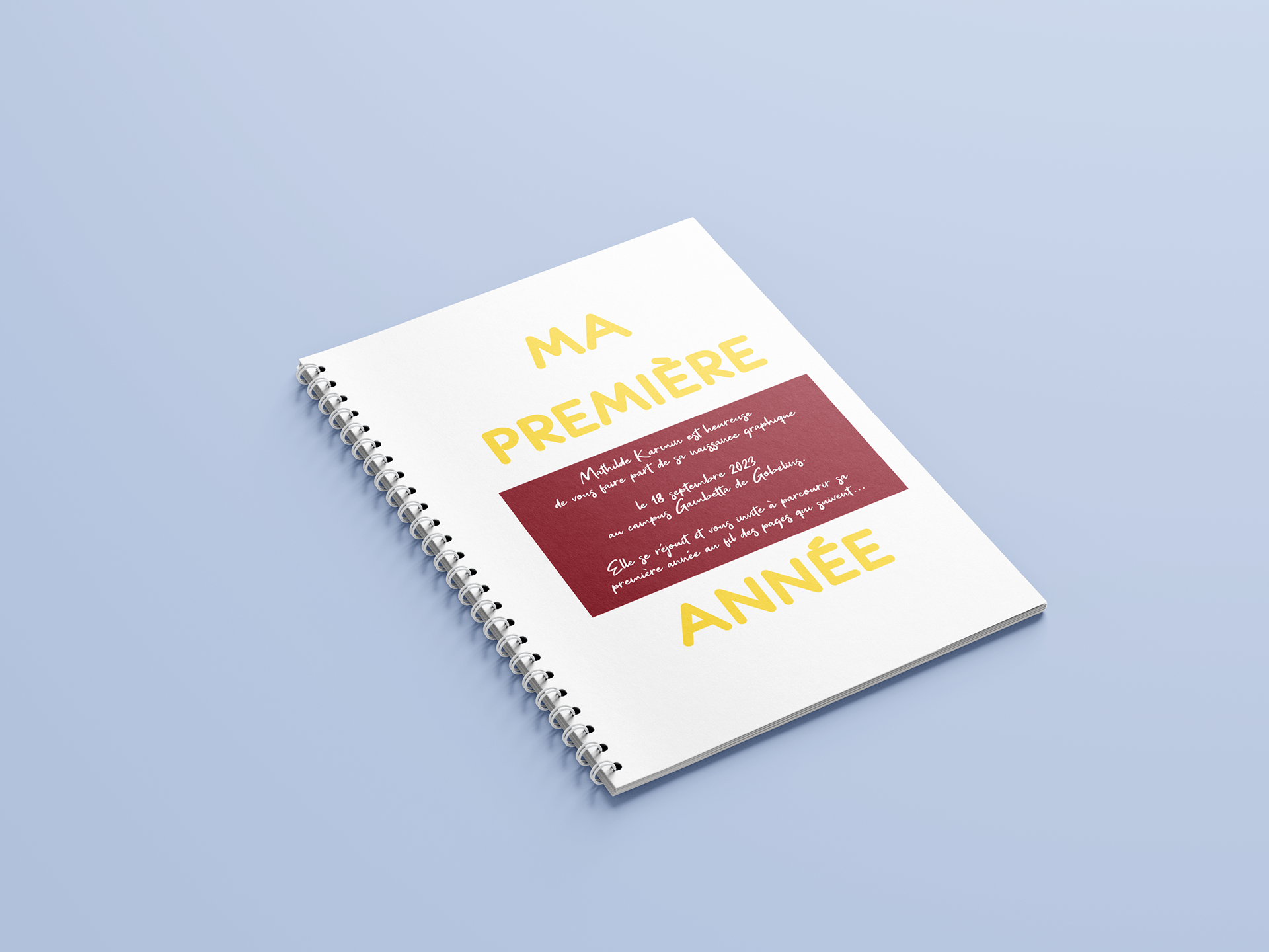 Page de garde - Faire-part de naissance graphique