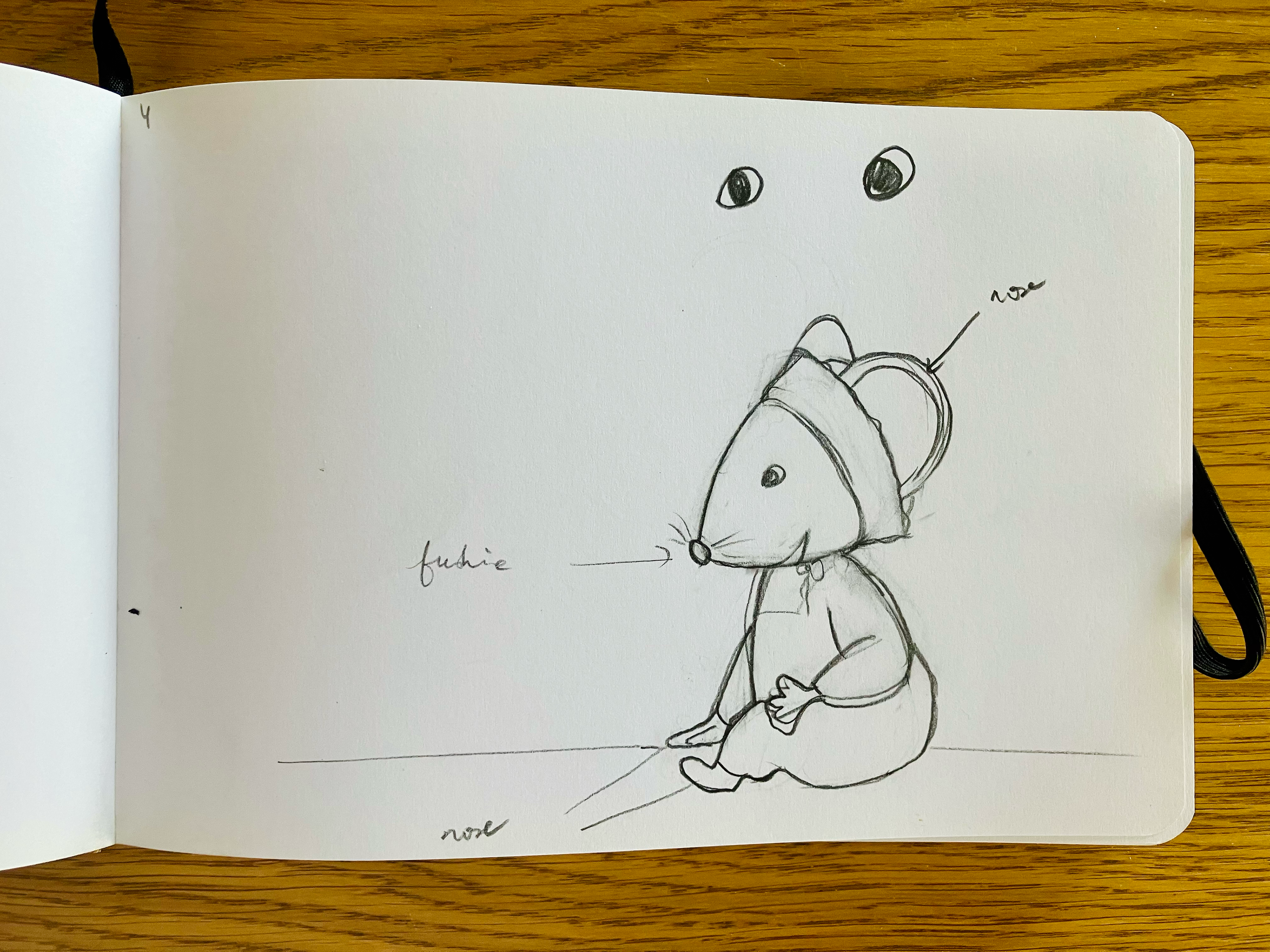 Crayonné 2 - Cannelle assise