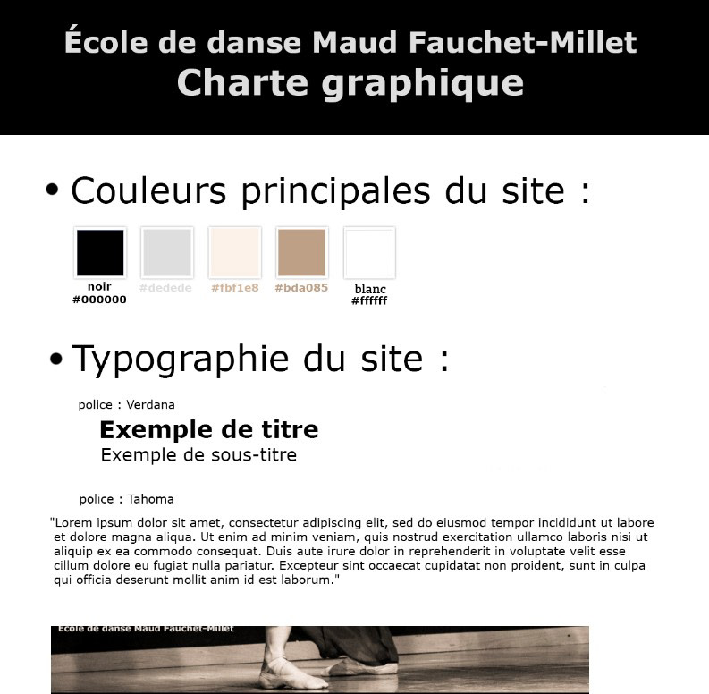 graphical charter of the website