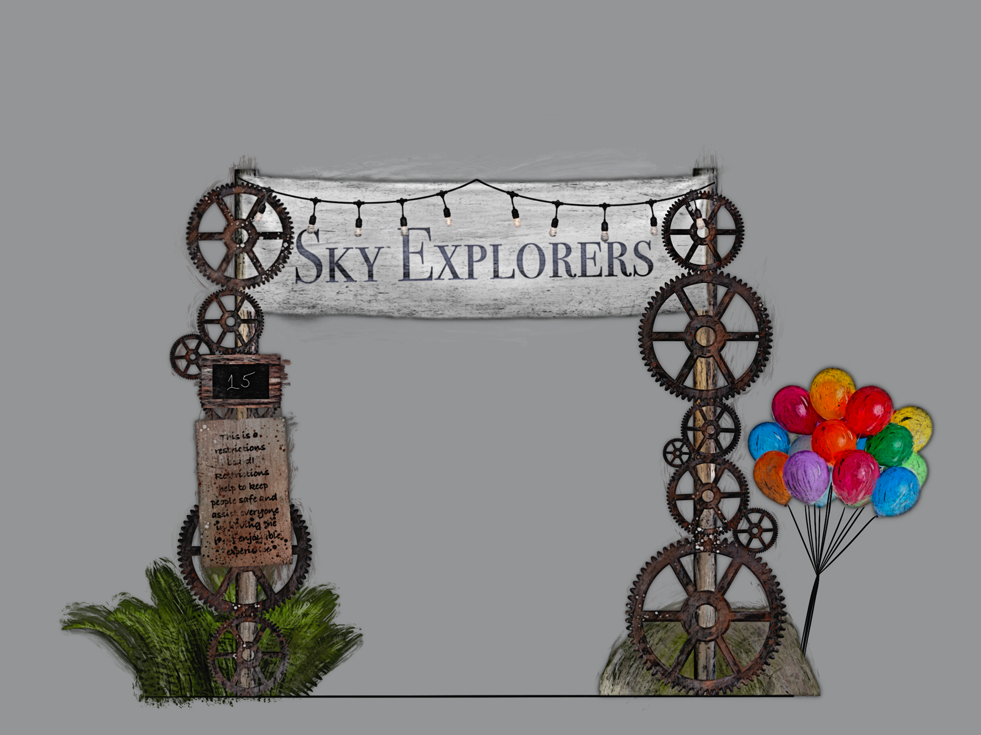 Sky Explorers - Attraction Entrance [Procreate]