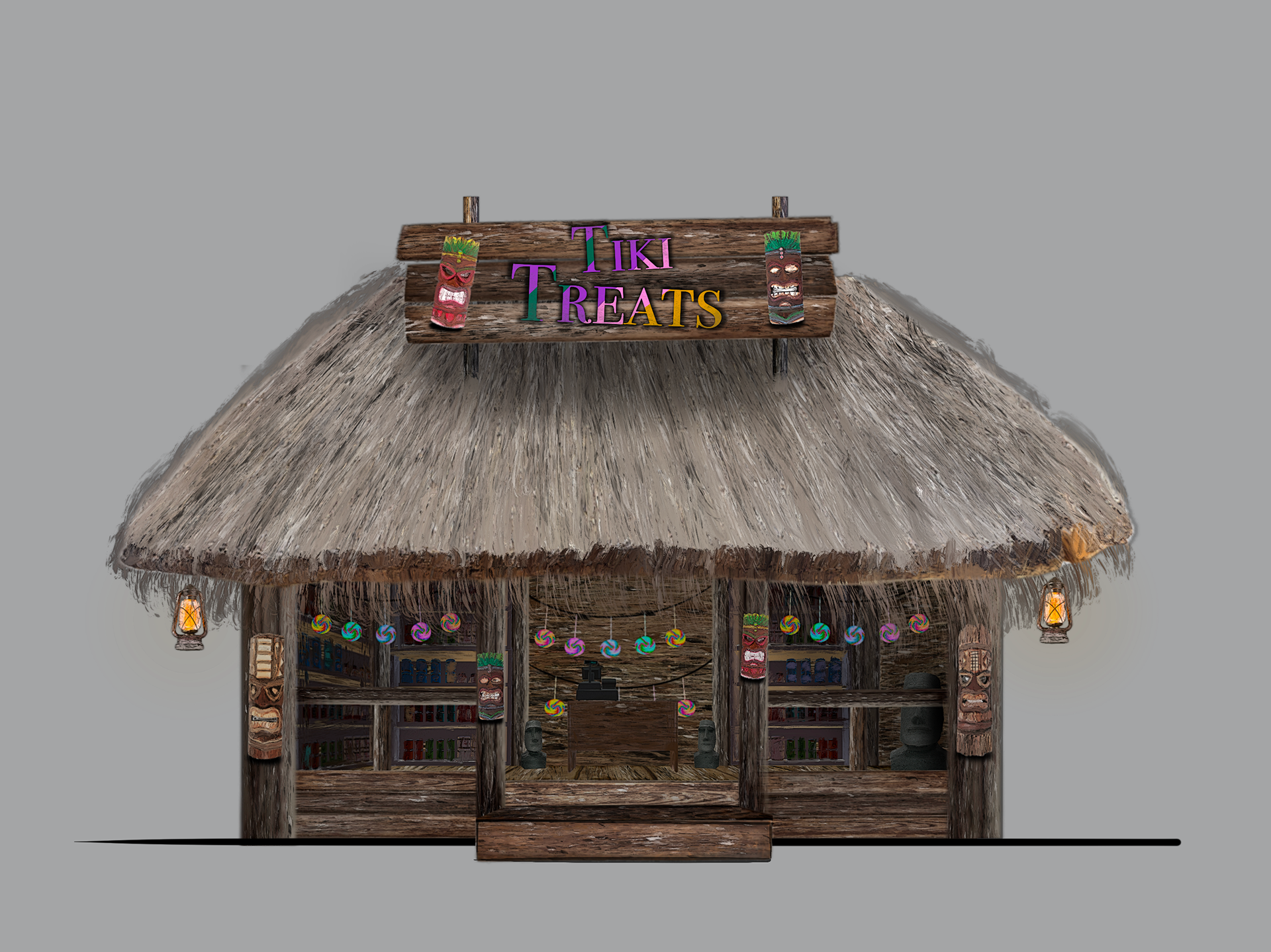 Tiki Treats - Initial Illustration (Front Profile) [Procreate]