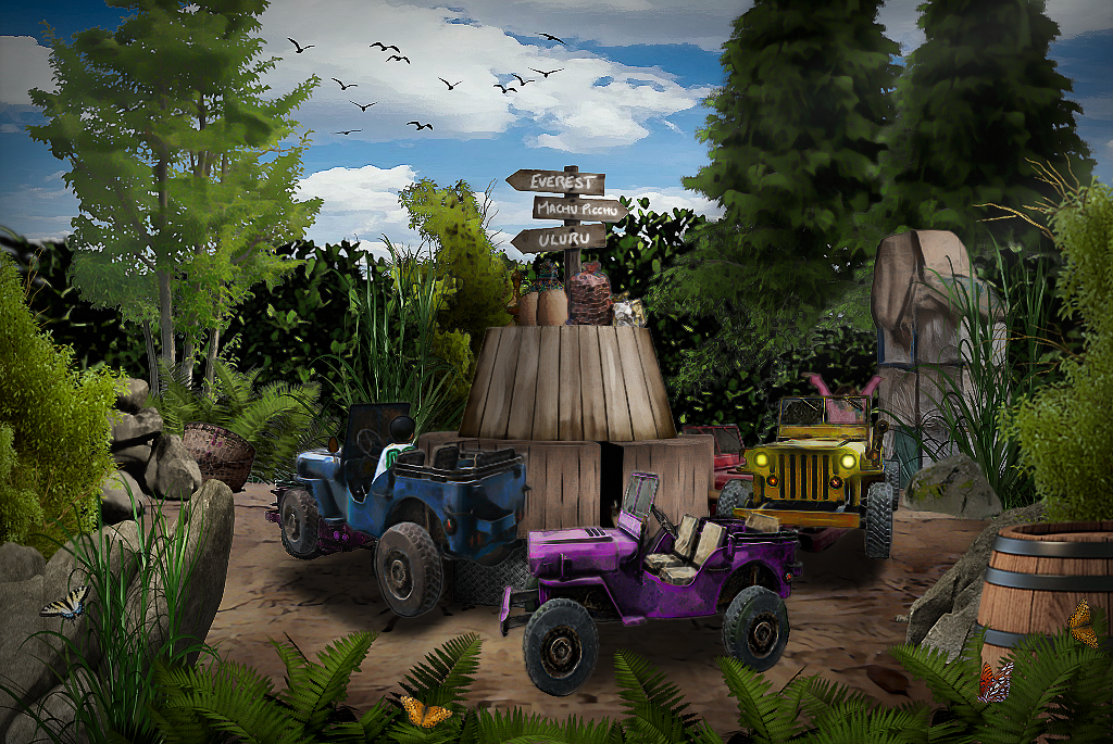 Jumping Jeeps - Concept Art [Procreate & Photoshop]