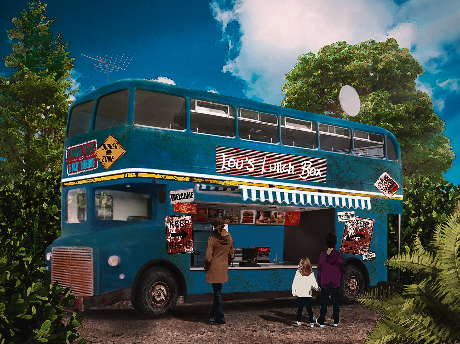 Lou’s Lunch Box - Concept Art [Procreate & Photoshop]