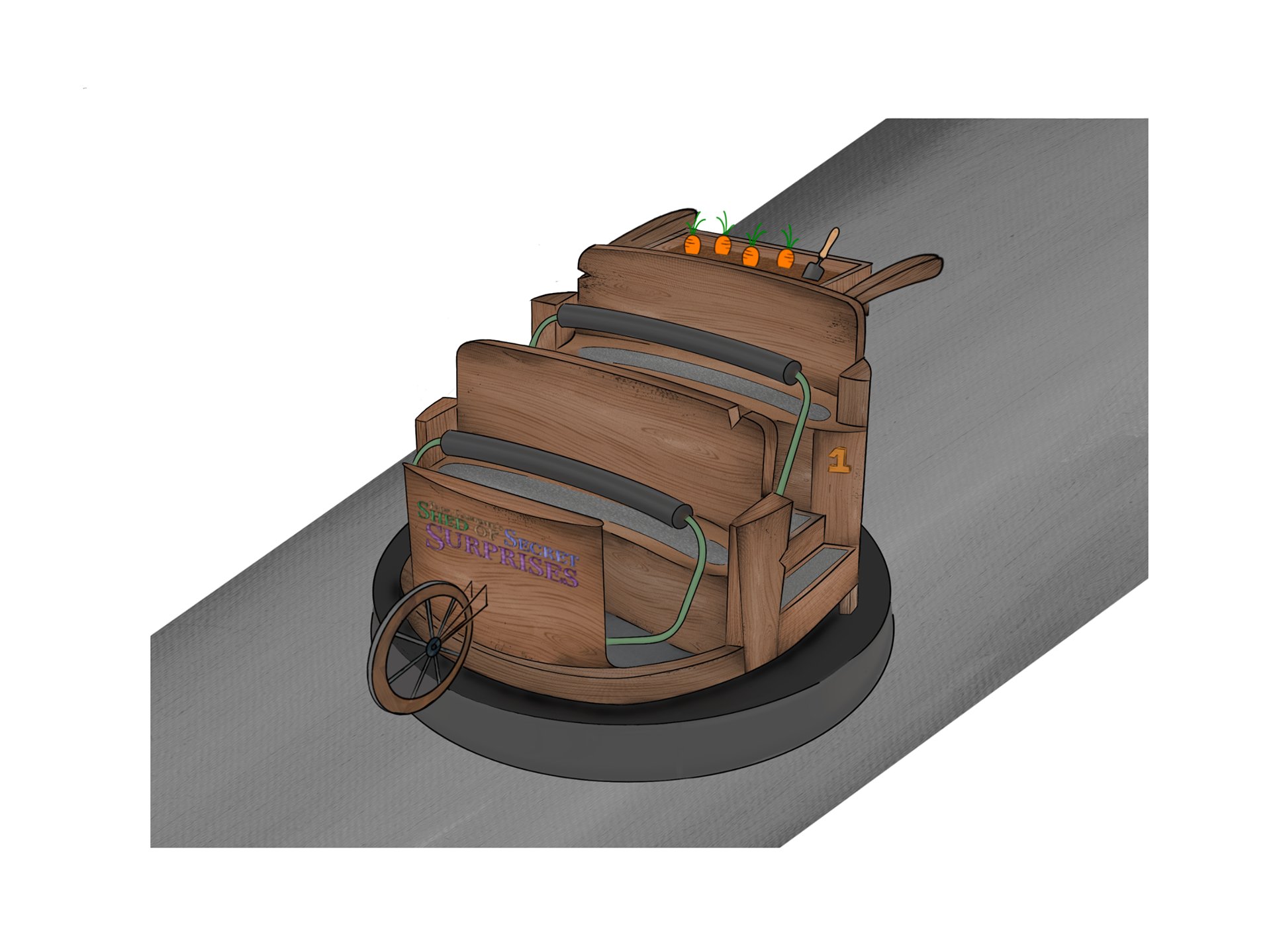 Trackless Ride Vehicle Illustration (Procreate)