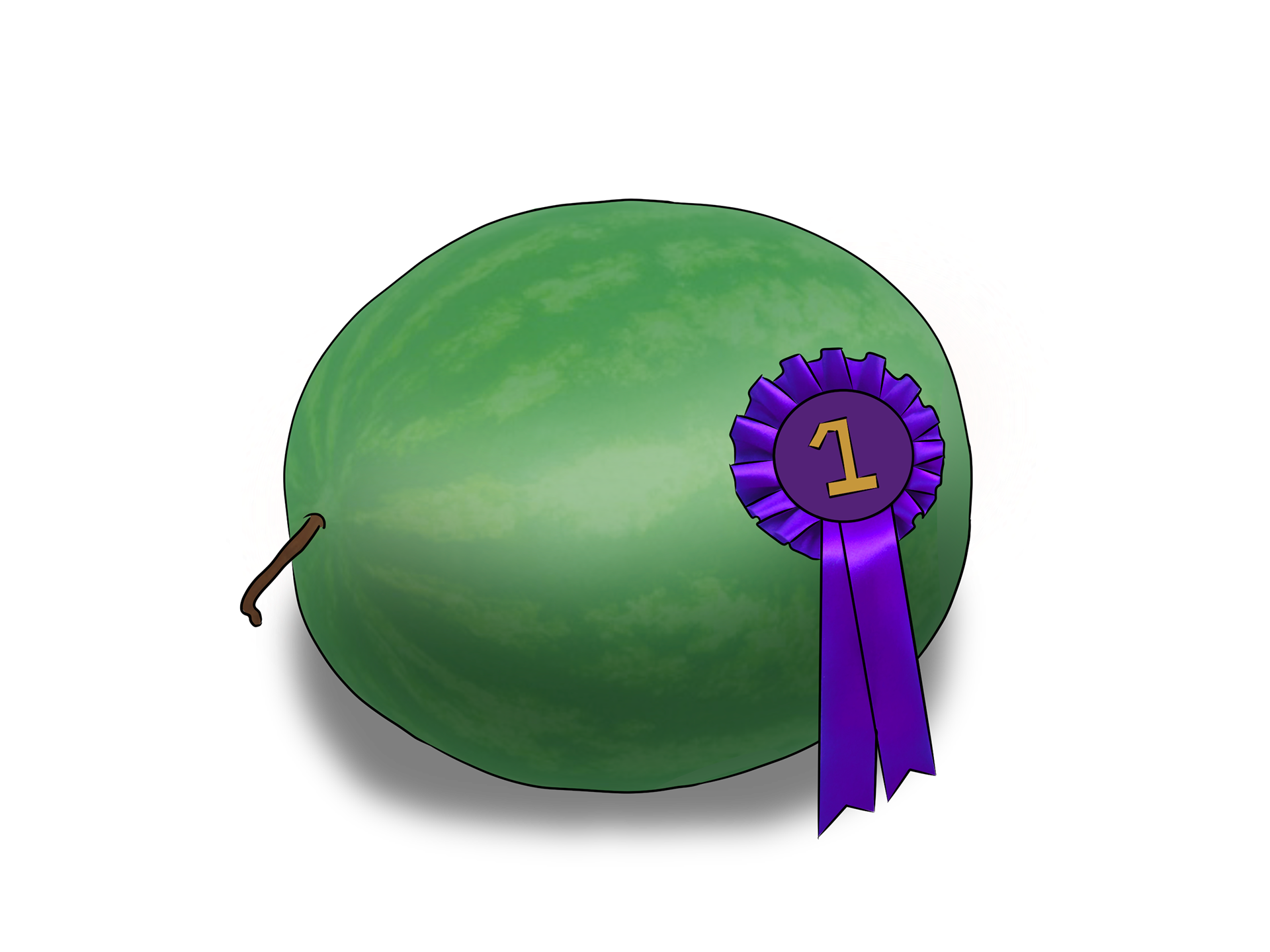 Prof. Gardener's 1st Place Watermelon (Procreate)