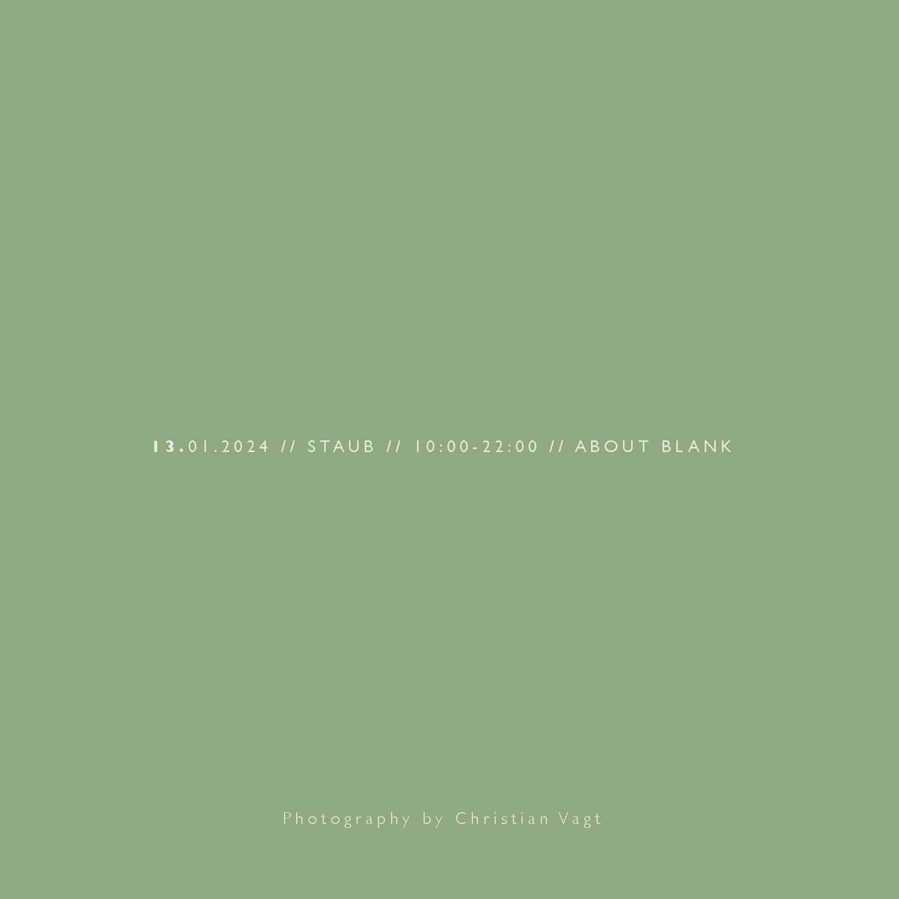 Staub Flyer © Christian Vagt / Irakli Kiziria